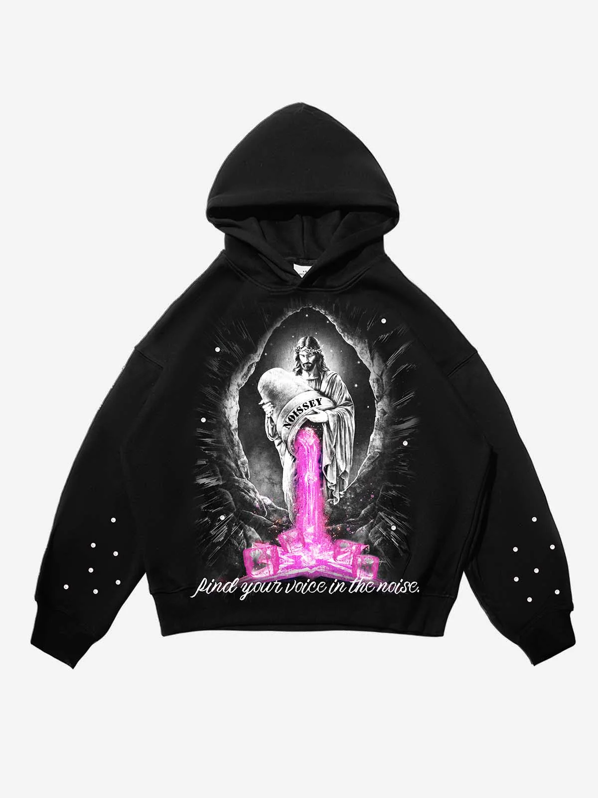 Jesus Pouring Stories Art Print Tech-Fabric Hoodie - Image 7