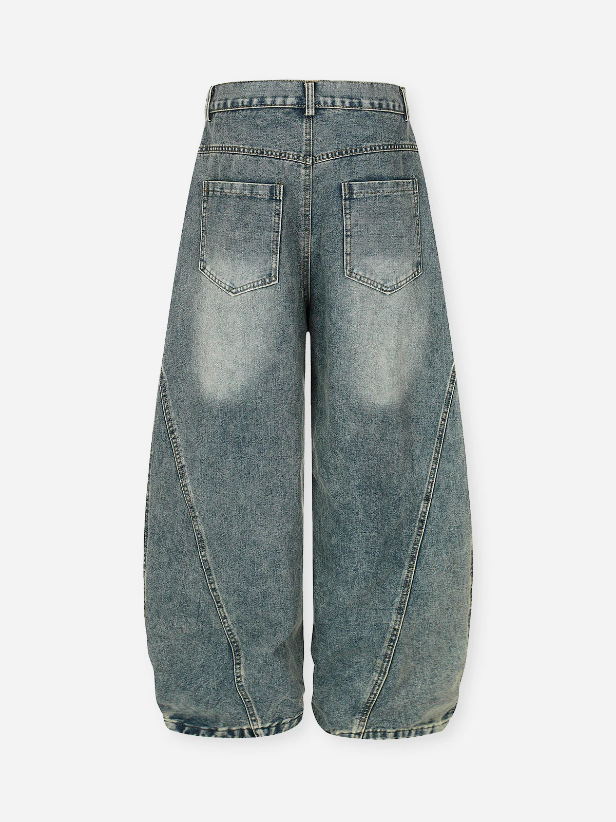 Leopard Print Patchwork Wide-Leg Jeans - Image 6