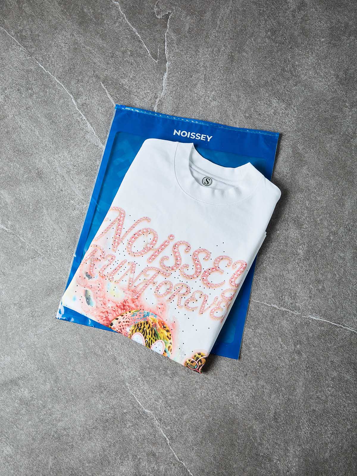 NOISSEY RUN FOREVER - LEOPARD FIREBALL PINK ICED OUT TEE - Image 3