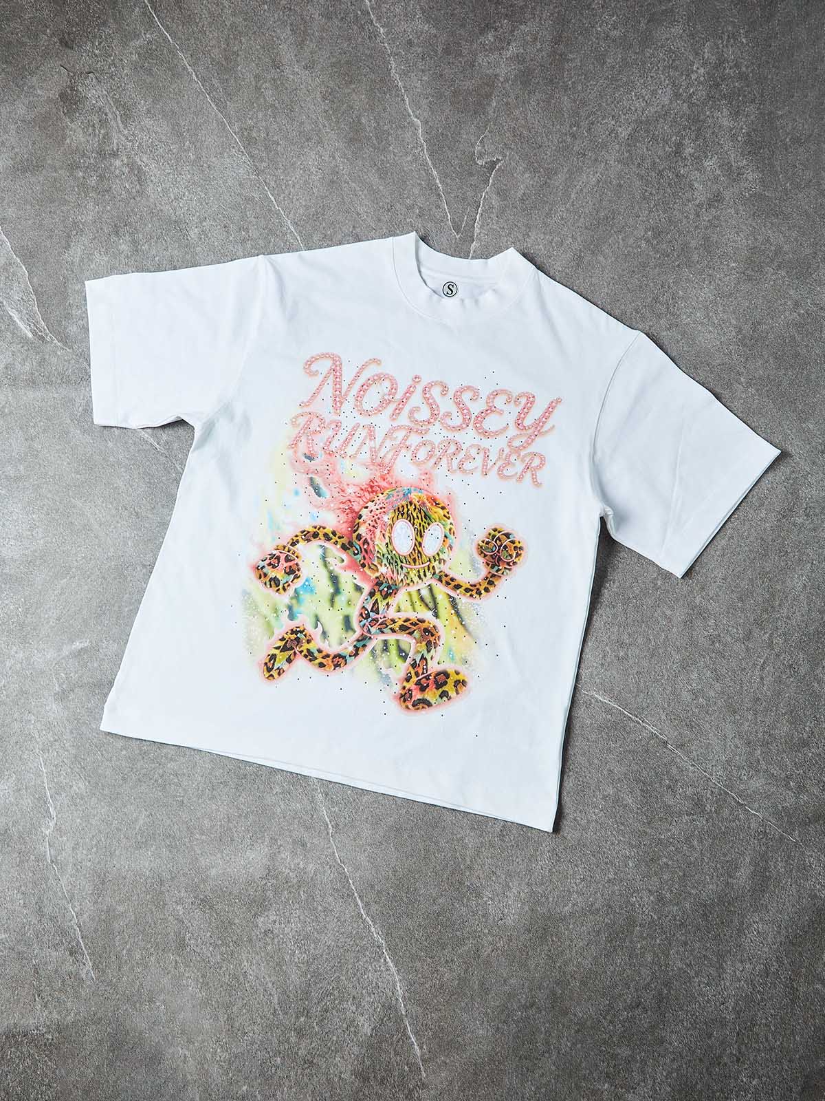 NOISSEY RUN FOREVER - LEOPARD FIREBALL PINK ICED OUT TEE - Image 7