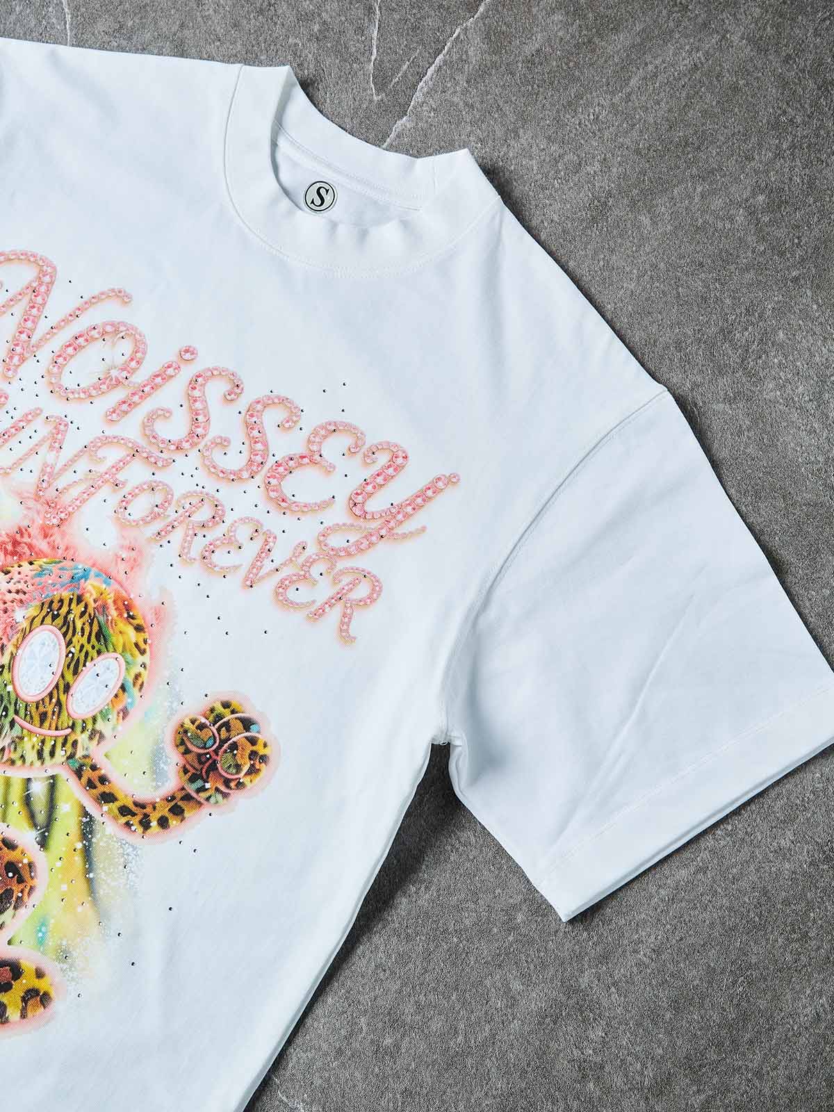 NOISSEY RUN FOREVER - LEOPARD FIREBALL PINK ICED OUT TEE - Image 8