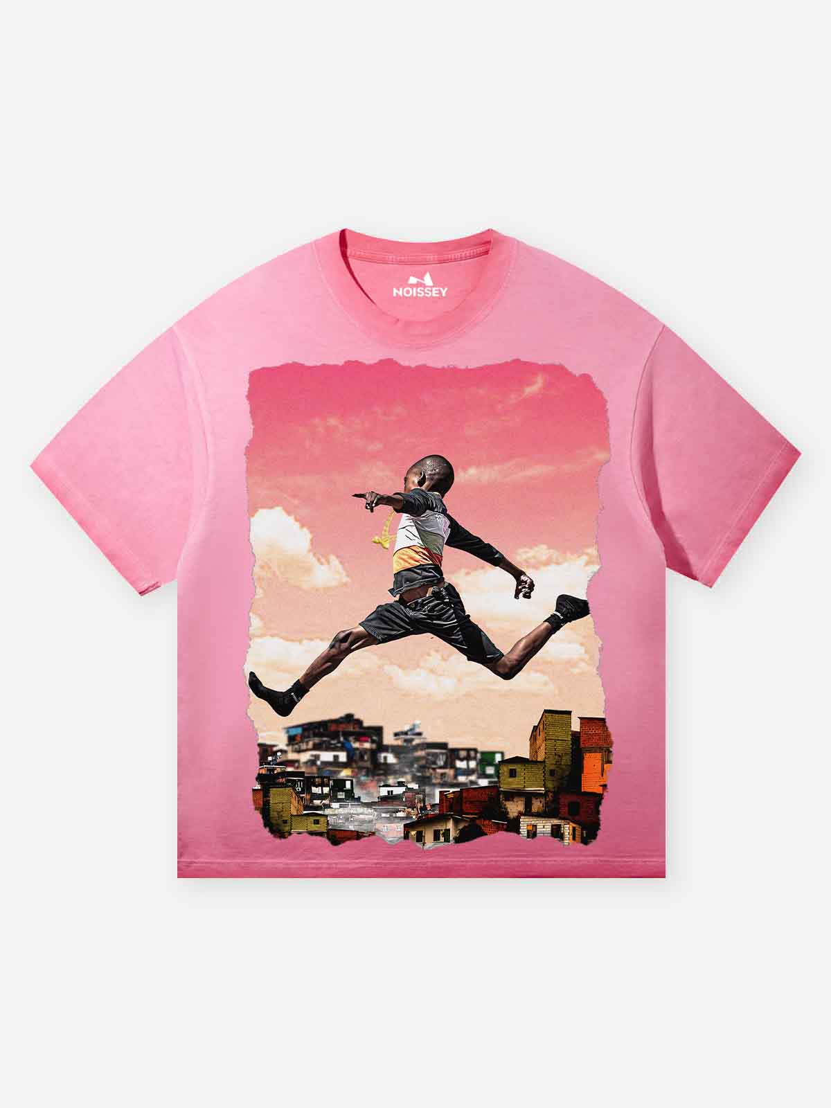 Life & Freedom Collage Washed Print T-Shirt