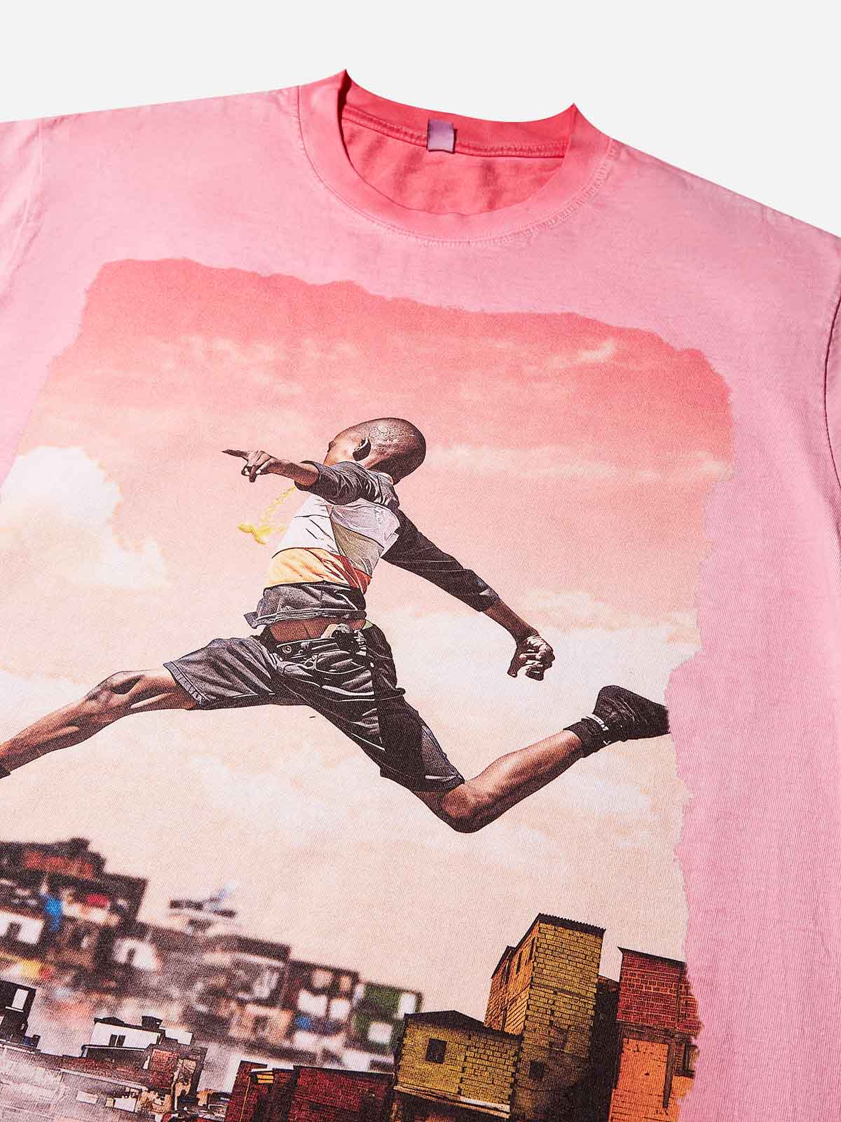 Life & Freedom Collage Washed Print T-Shirt - Image 2