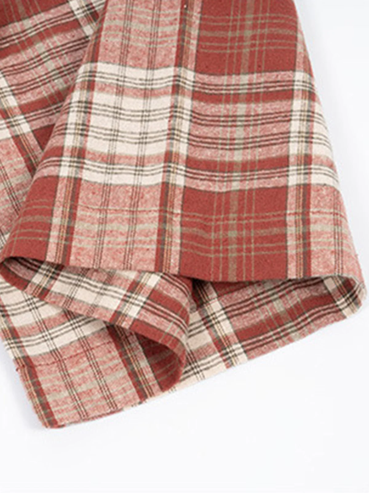Loose-fit Popular Short Checkered Shirt - Image 6