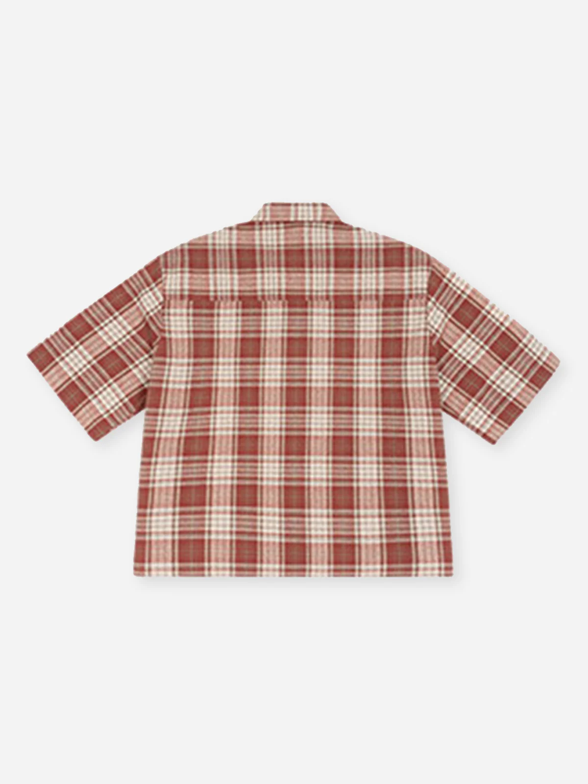 Loose-fit Popular Short Checkered Shirt - Image 7