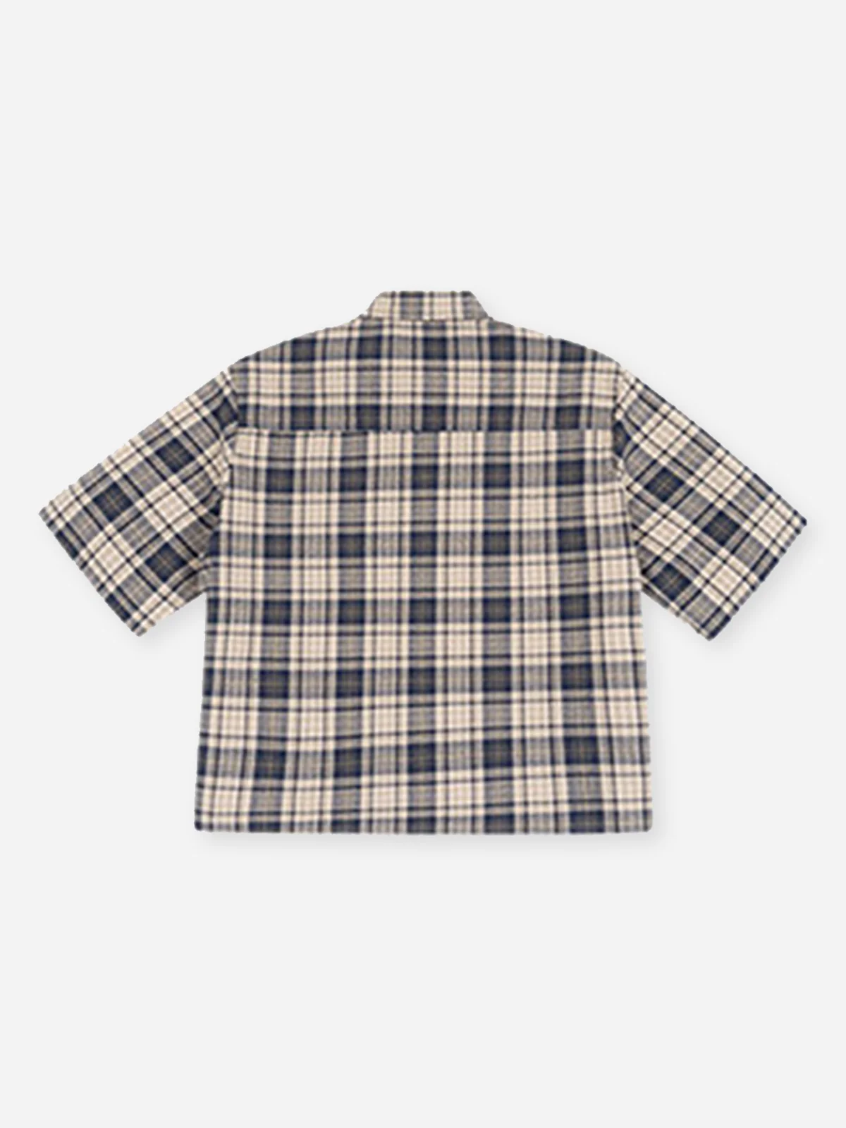 Loose-fit Popular Short Checkered Shirt - Image 8