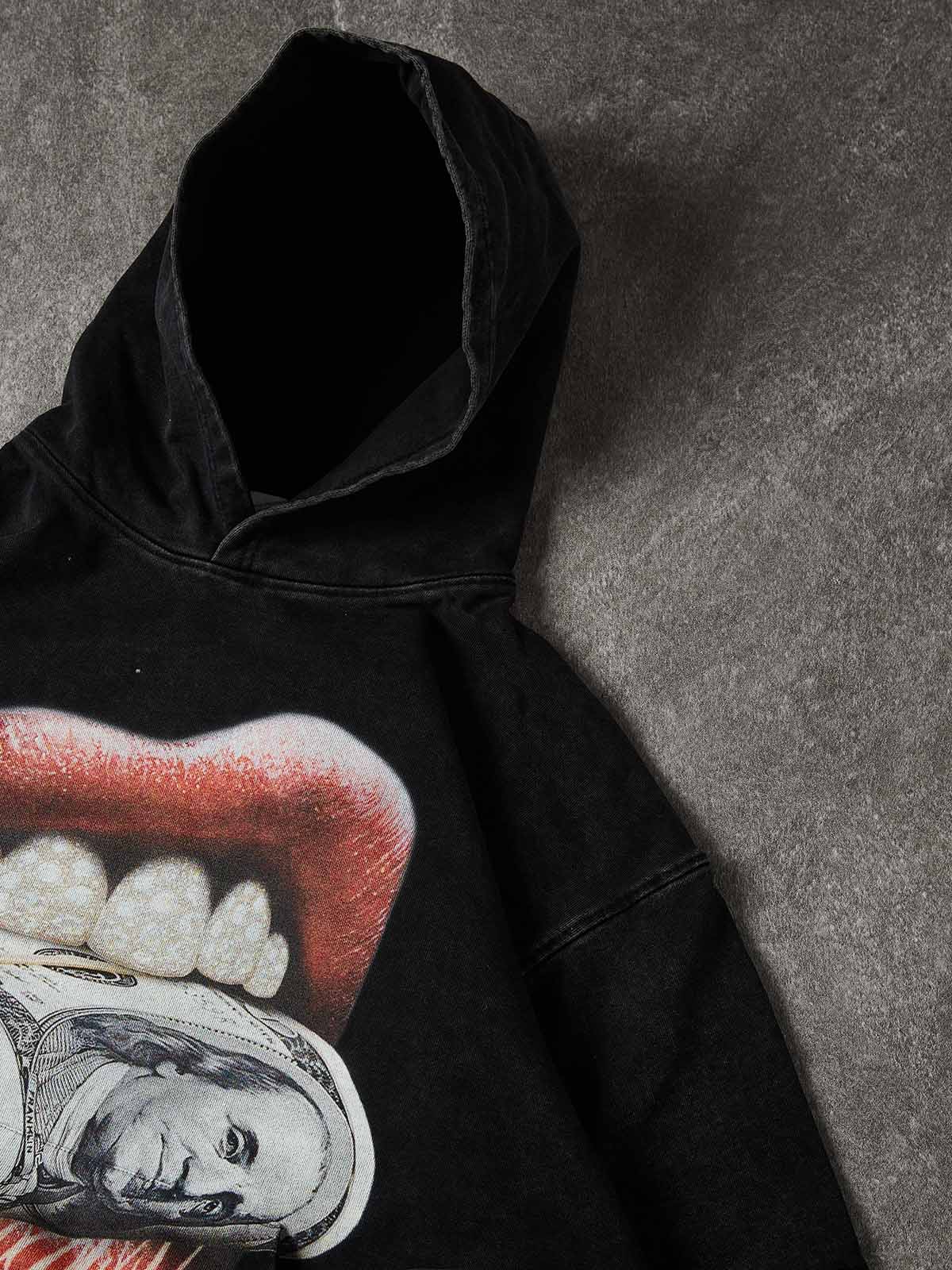 NOISSEY "MONEY BITE" ICED OUT GRILLS PREMIUM STREETWEAR HOODIE - Image 7