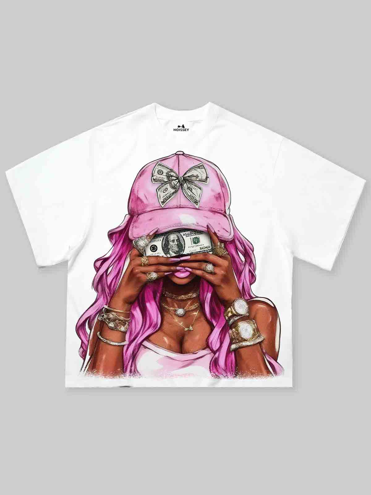 Money i$ the Motive Graphic Print Boxy Oversized T-Shirt Y2K Streetwear