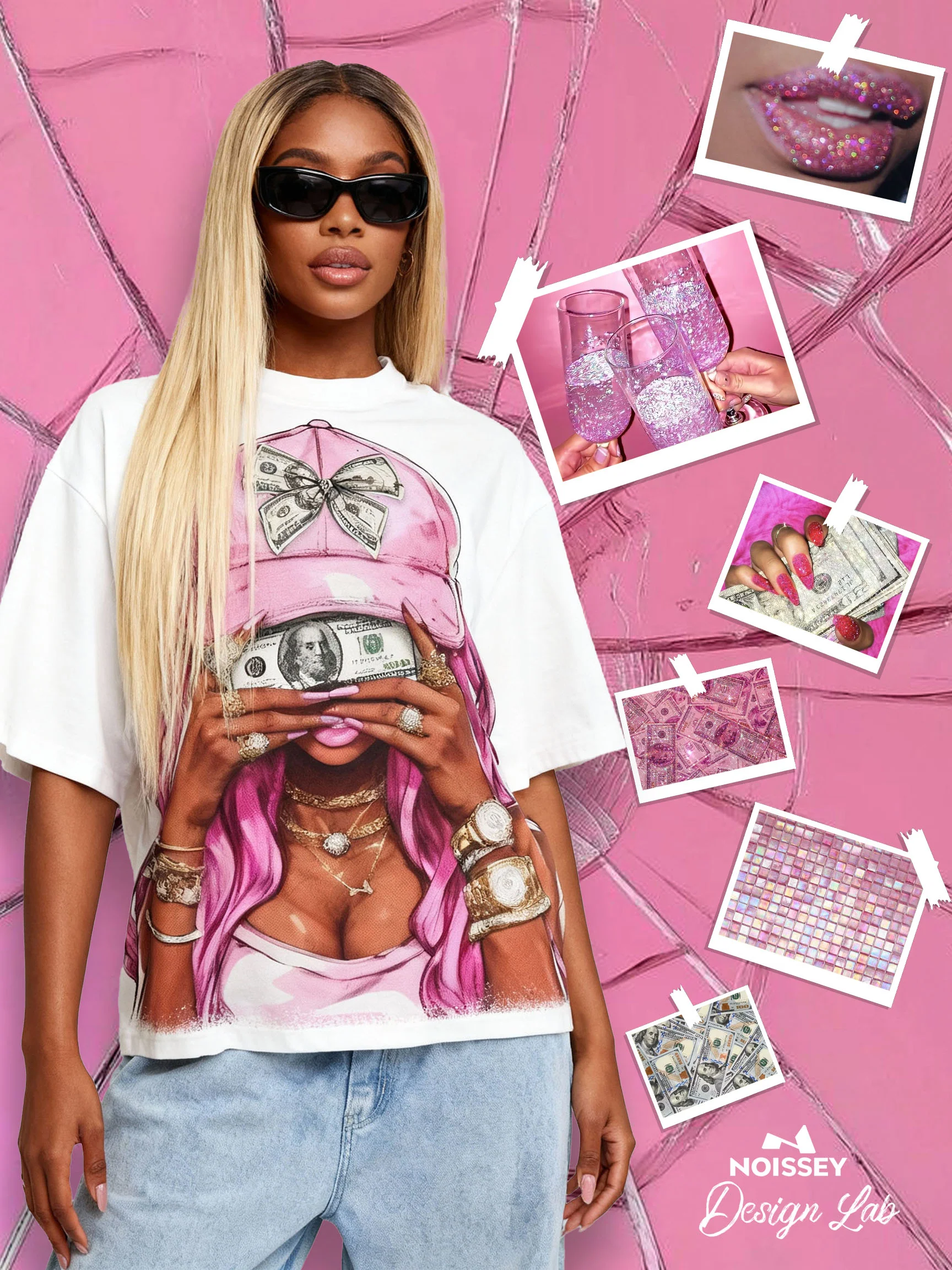 Money i$ the Motive Graphic Print Boxy Oversized T-Shirt Y2K Streetwear - Image 3
