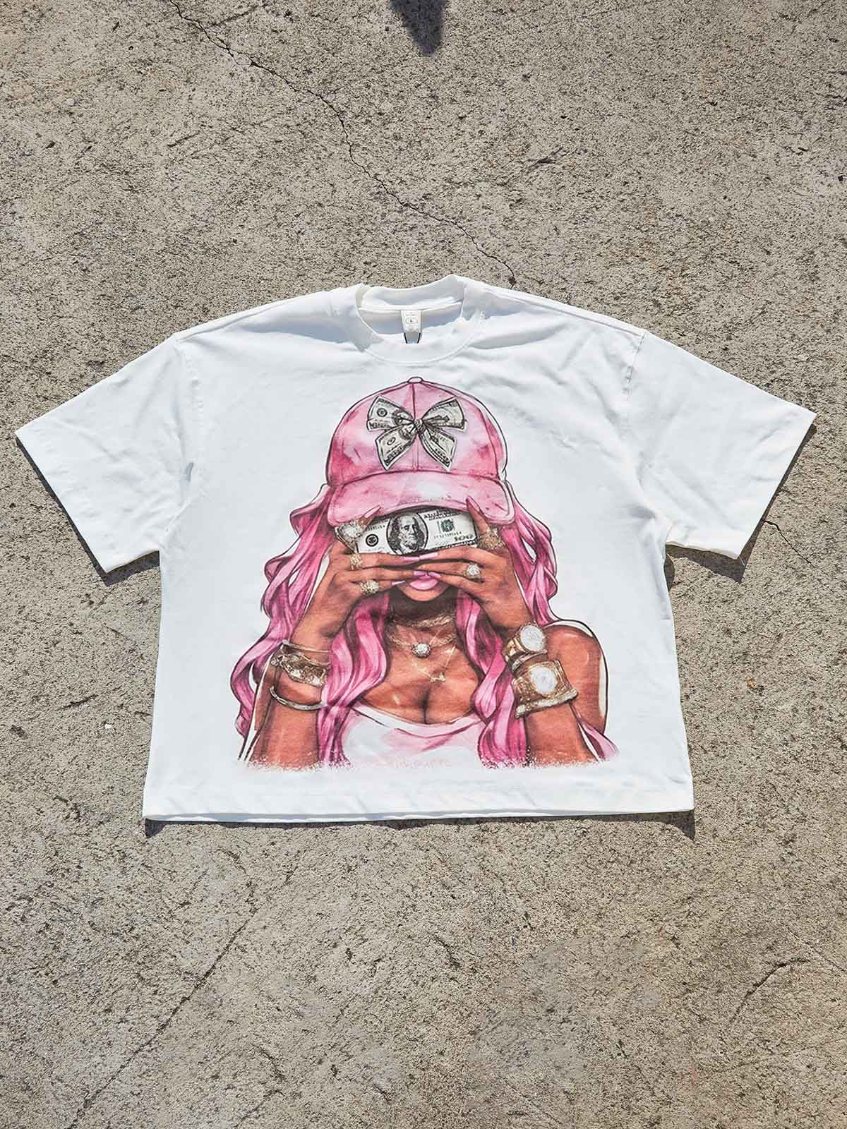 Money i$ the Motive Graphic Print Boxy Oversized T-Shirt Y2K Streetwear - Image 8