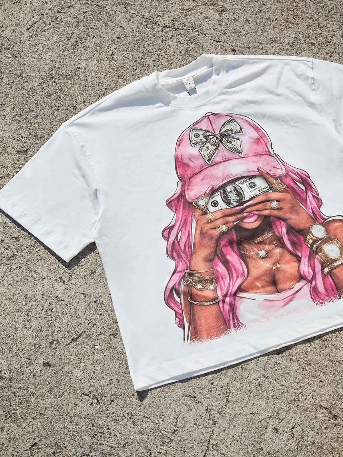 Money i$ the Motive Graphic Print Boxy Oversized T-Shirt Y2K Streetwear - Image 9