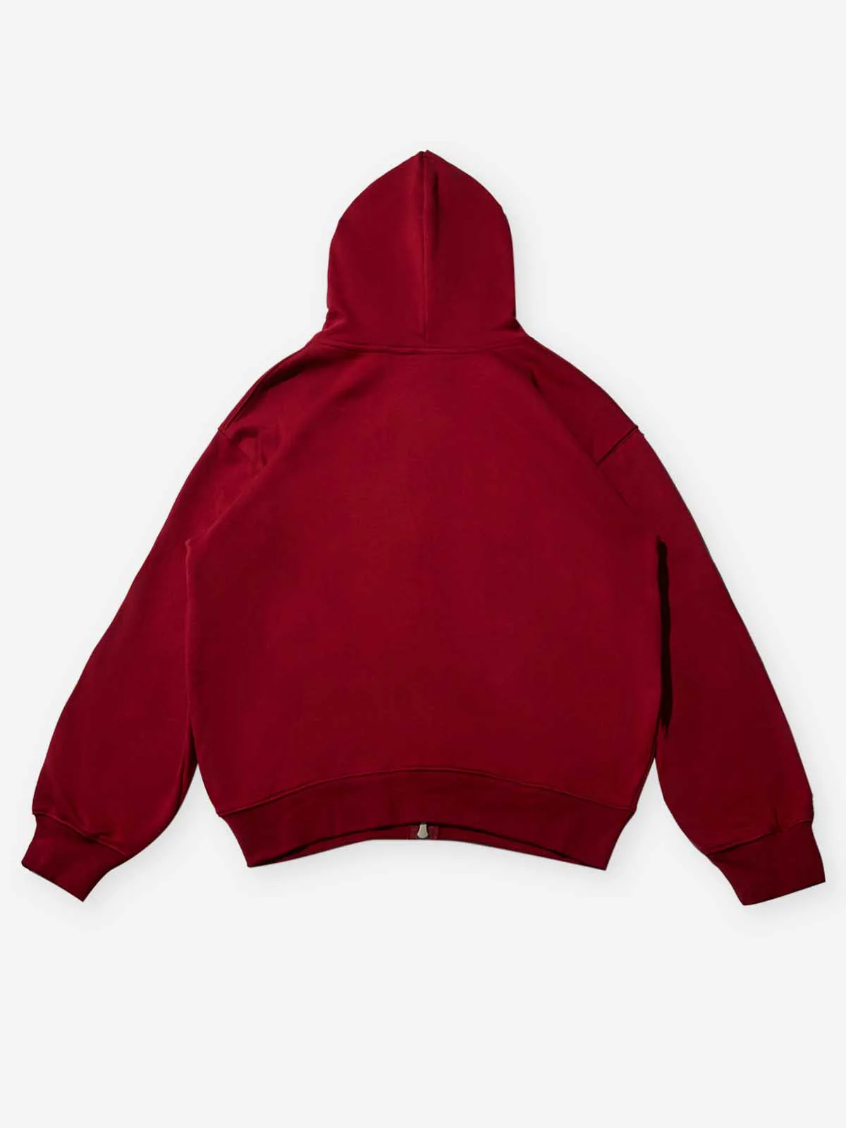 NOISSEY "Money Maker" Rhinestone Zip-Up Hoodie - Deep Red - Image 10