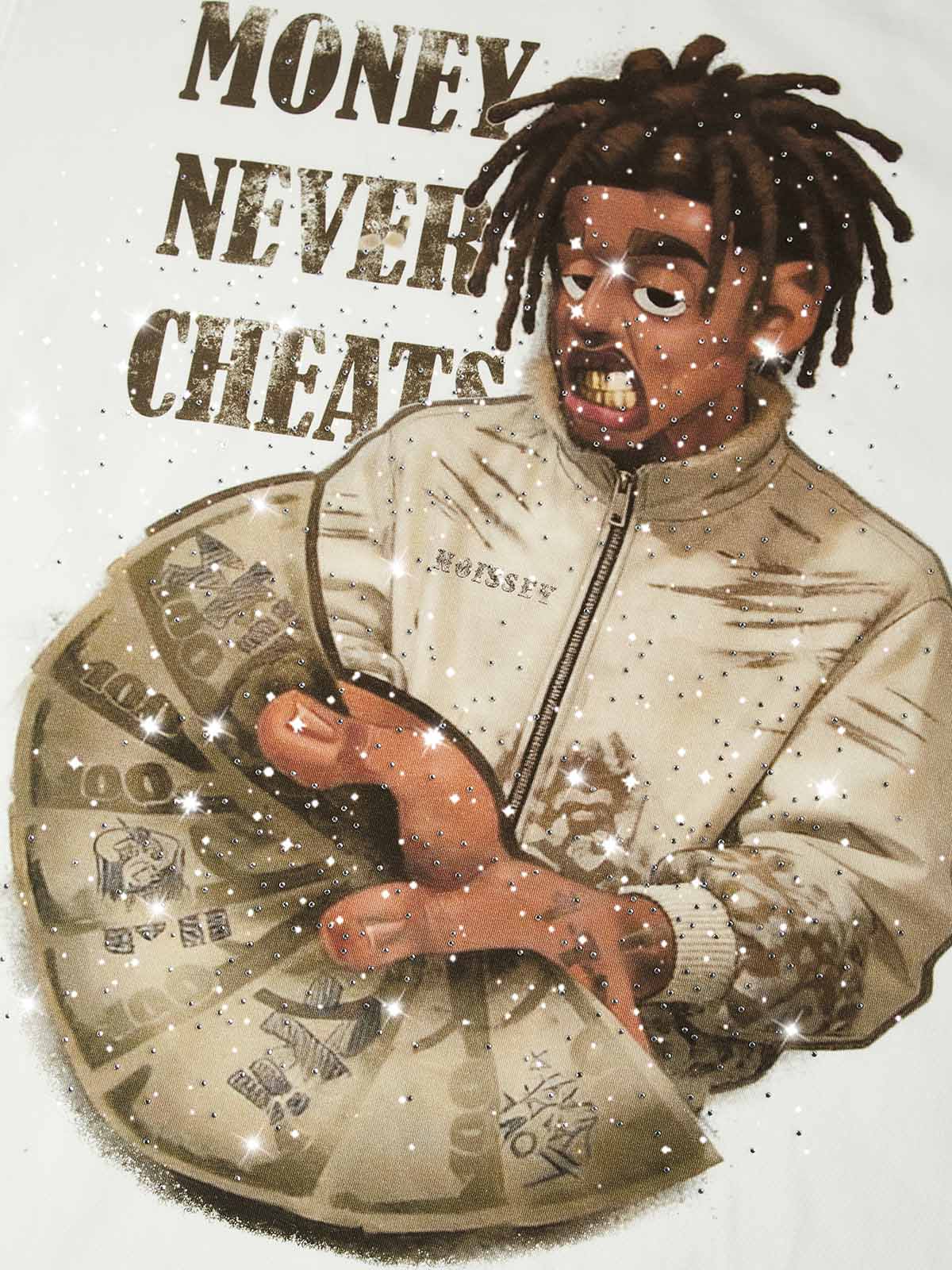 NOISSEY "MONEY NEVER CHEATS" ART PRINT - CASH BELIEF OVERSIZED TEE - Image 3