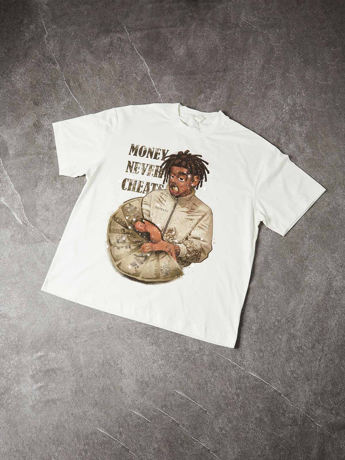 NOISSEY "MONEY NEVER CHEATS" ART PRINT - CASH BELIEF OVERSIZED TEE - Image 6