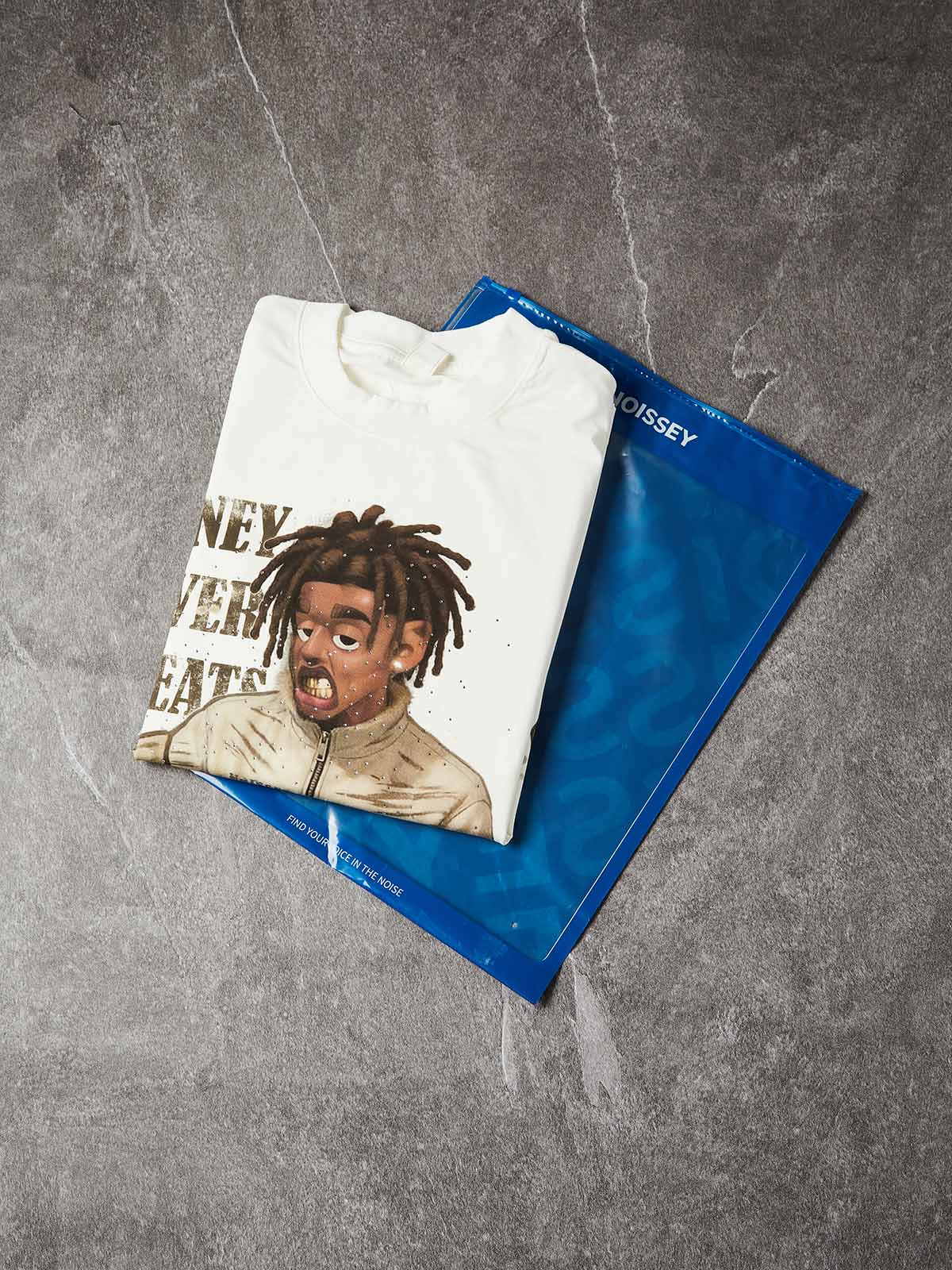NOISSEY "MONEY NEVER CHEATS" ART PRINT - CASH BELIEF OVERSIZED TEE - Image 8
