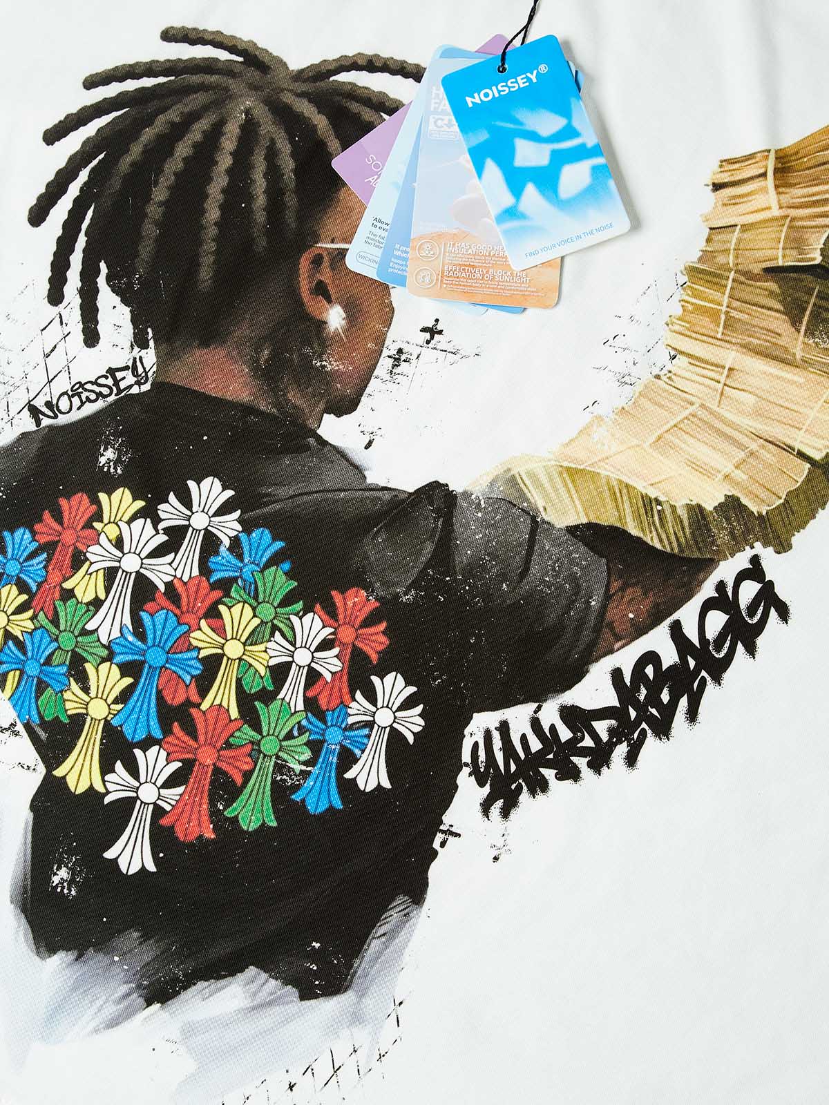 NOISSEY MONEY STACK ART - MULTICOLOR CROSS BOXY TEE - Image 3