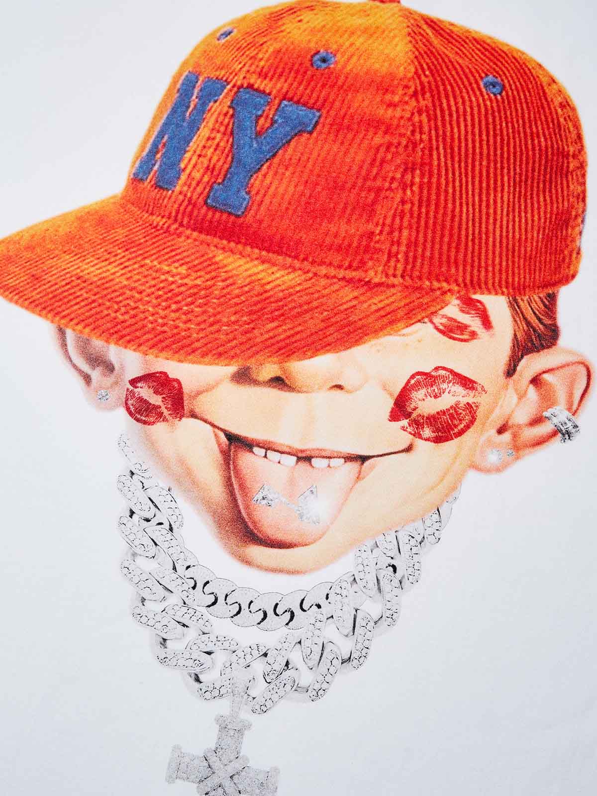 Bad Boy Peaked Cap & Diamond Necklace Print T-Shirt - Image 10