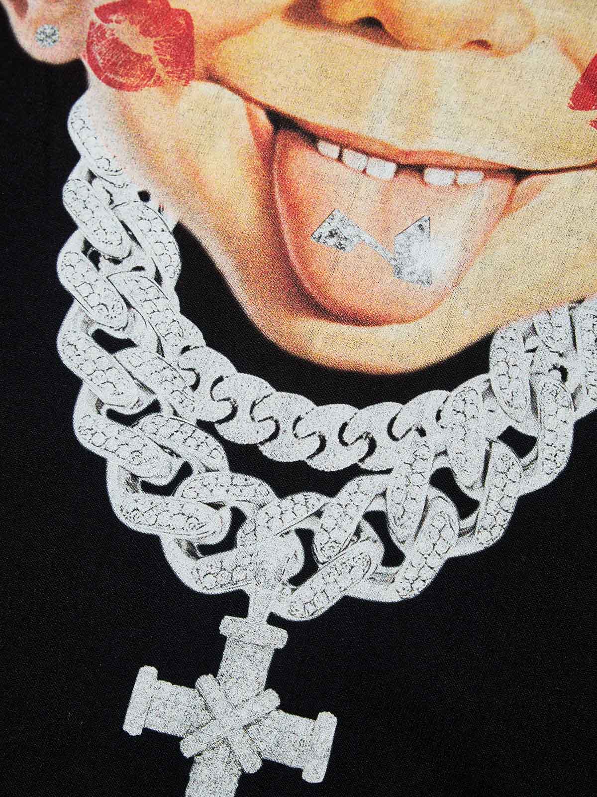 Bad Boy Peaked Cap & Diamond Necklace Print T-Shirt - Image 7