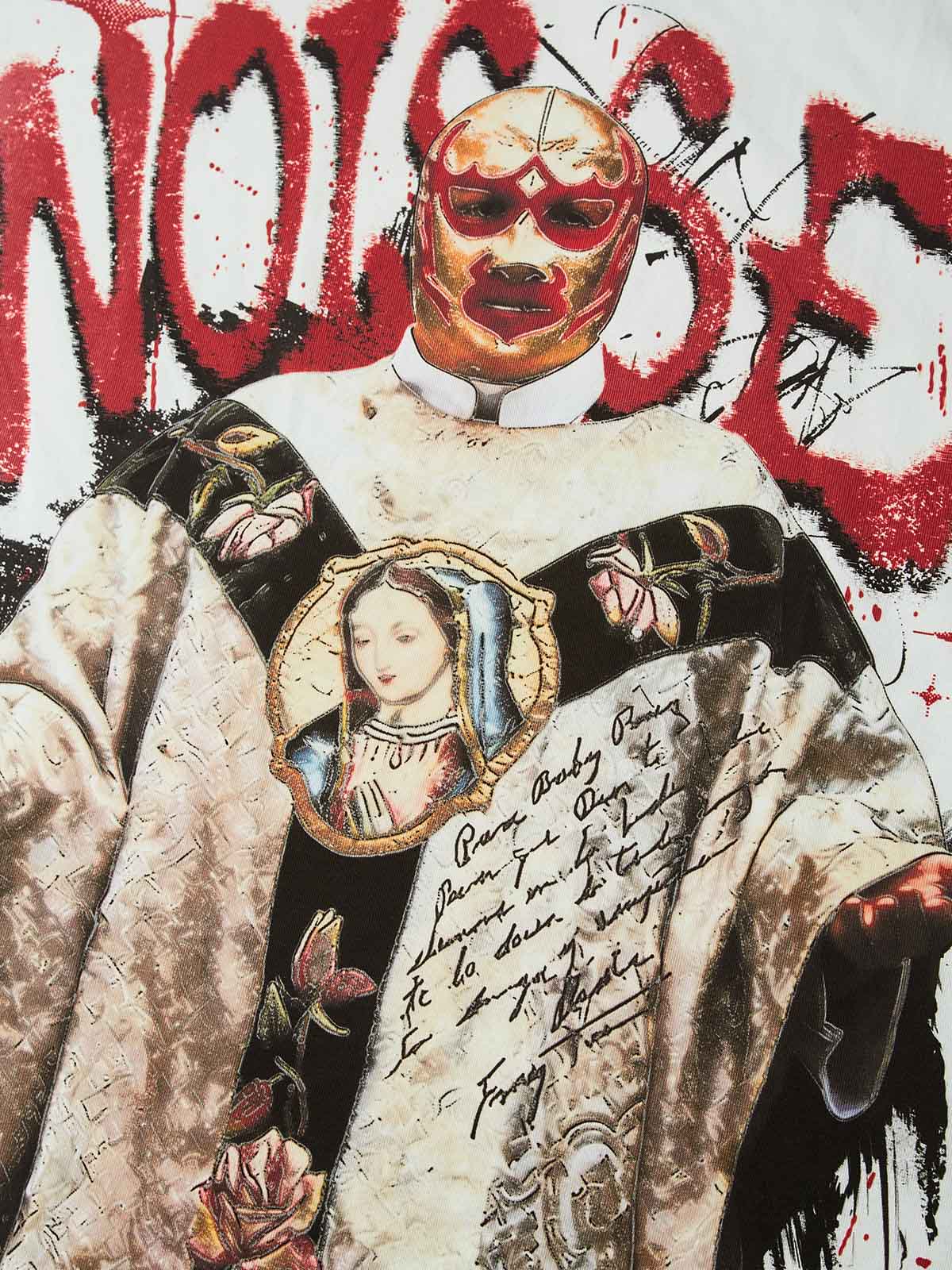 NOISE FAD VOICE THEN — Wrestler Priest Graffiti Art Print Short-Sleeve T-Shirt - Image 3
