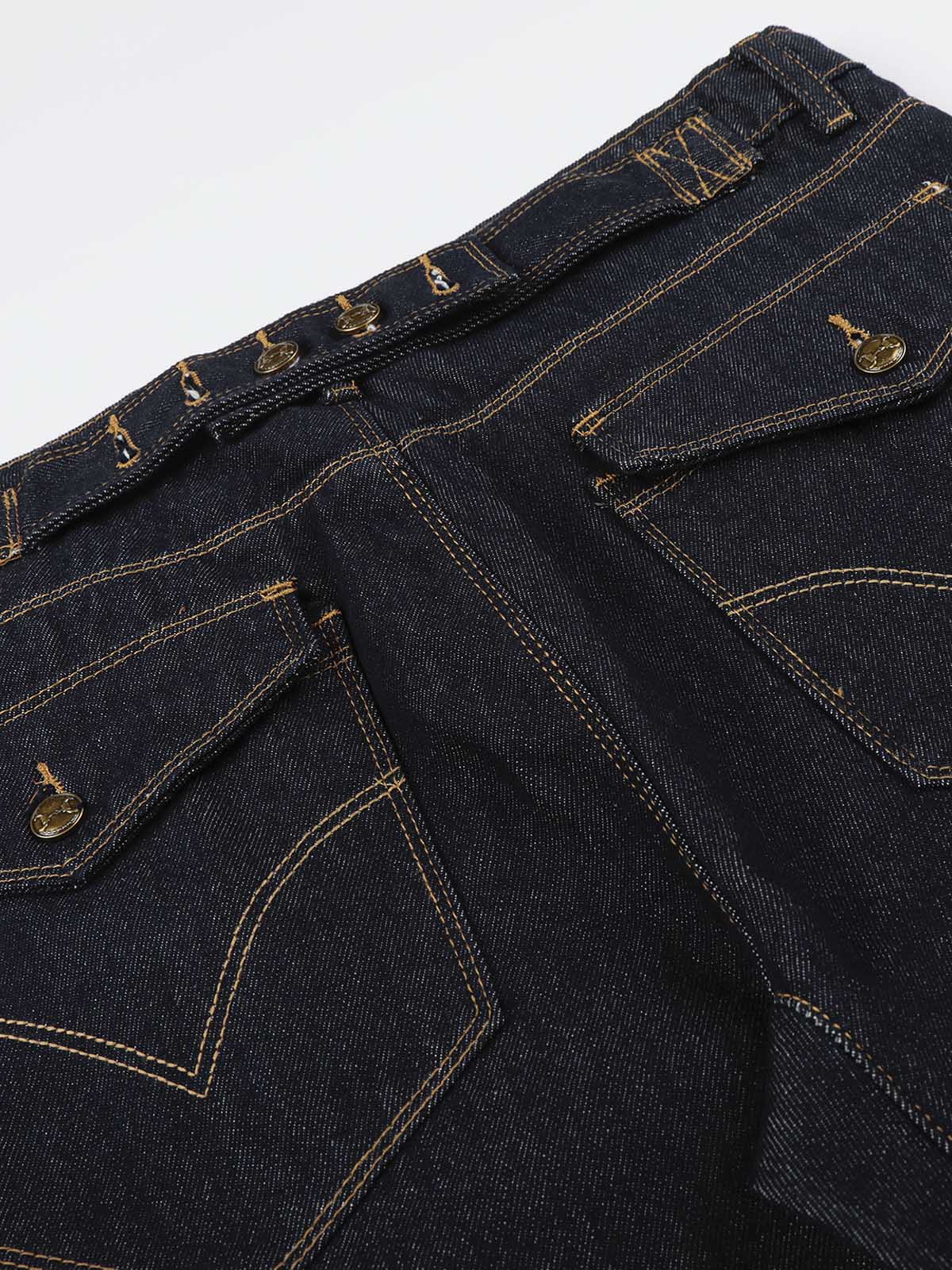 NOISSEY 3D Curved Reconstruction Raw Denim Jeans - Deep Indigo - Image 5
