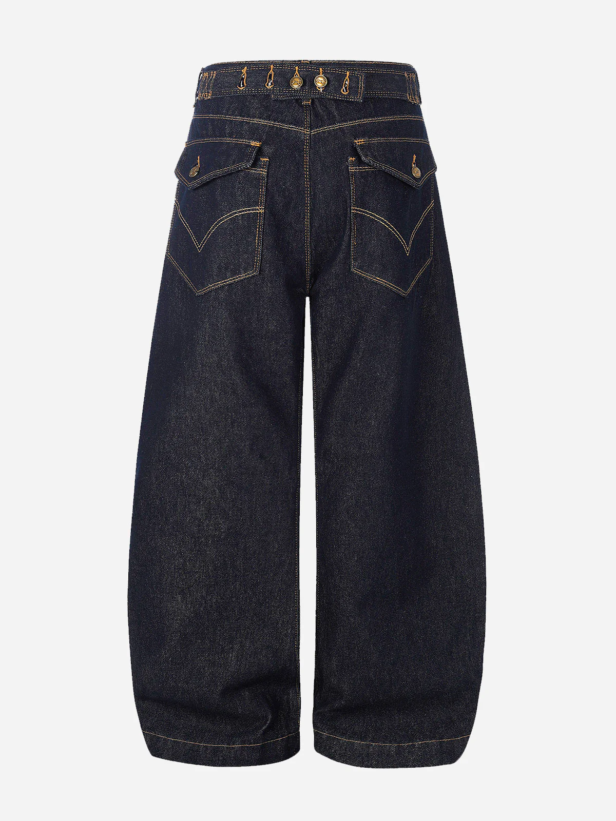 NOISSEY 3D Curved Reconstruction Raw Denim Jeans - Deep Indigo - Image 7
