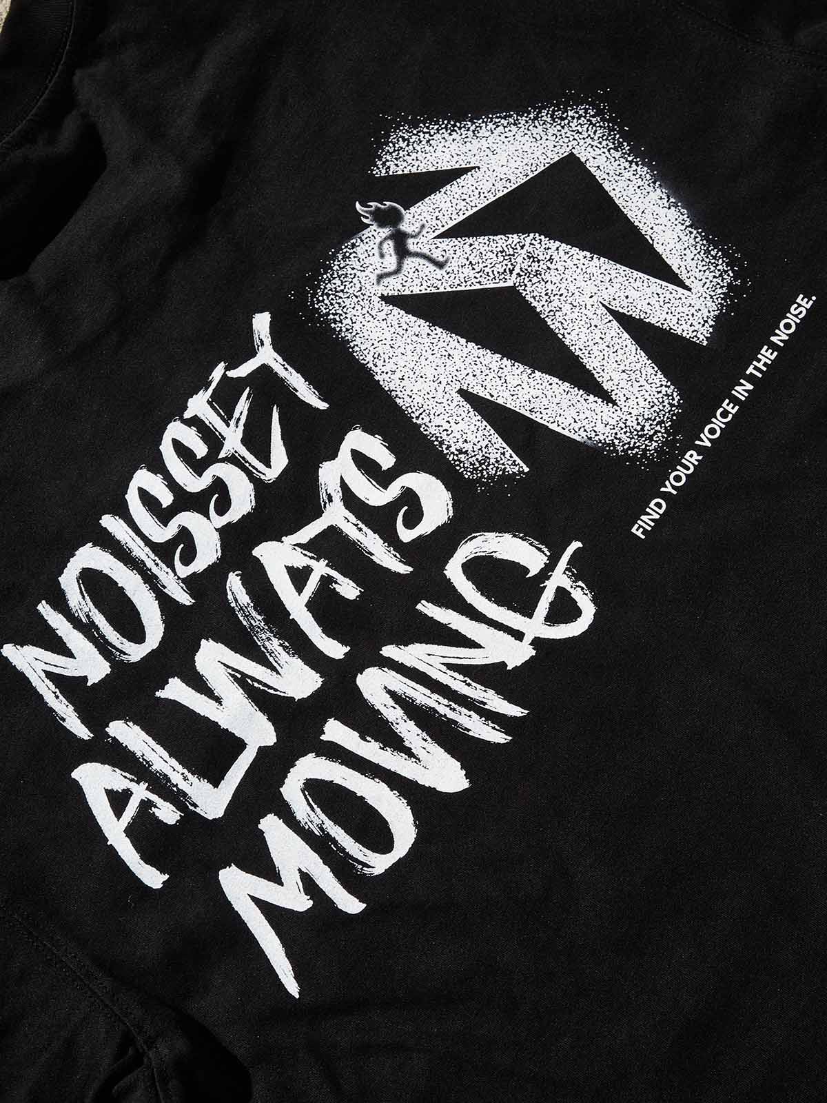 NOISSEY "Always Moving" Graphic Tee - Urban Streetwear Black T-Shirt - Image 7