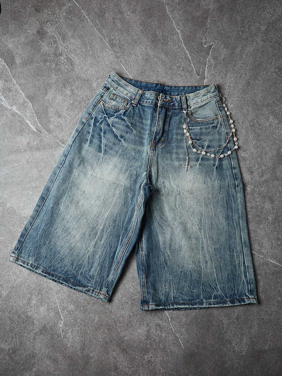 NOISSEY Archival Washed Denim Shorts — Chain Edition - Image 8