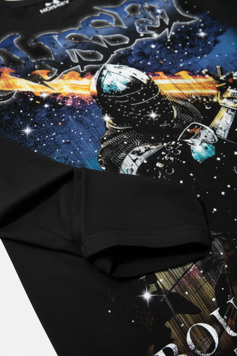 NOISSEY "BOUND BY FATE" FORGED IN FIRE GLITTER KNIGHT TEE - Image 5