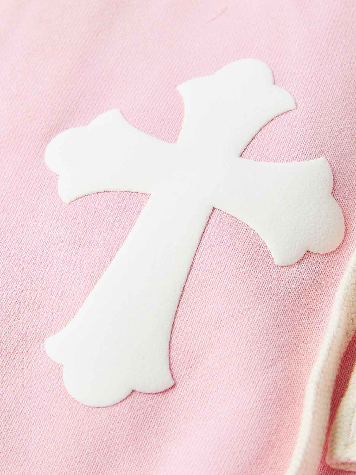 NOISSEY CHERRY BLOSSOM PINK WHITE CROSS CLUSTER GRAPHIC SHORTS - Image 8