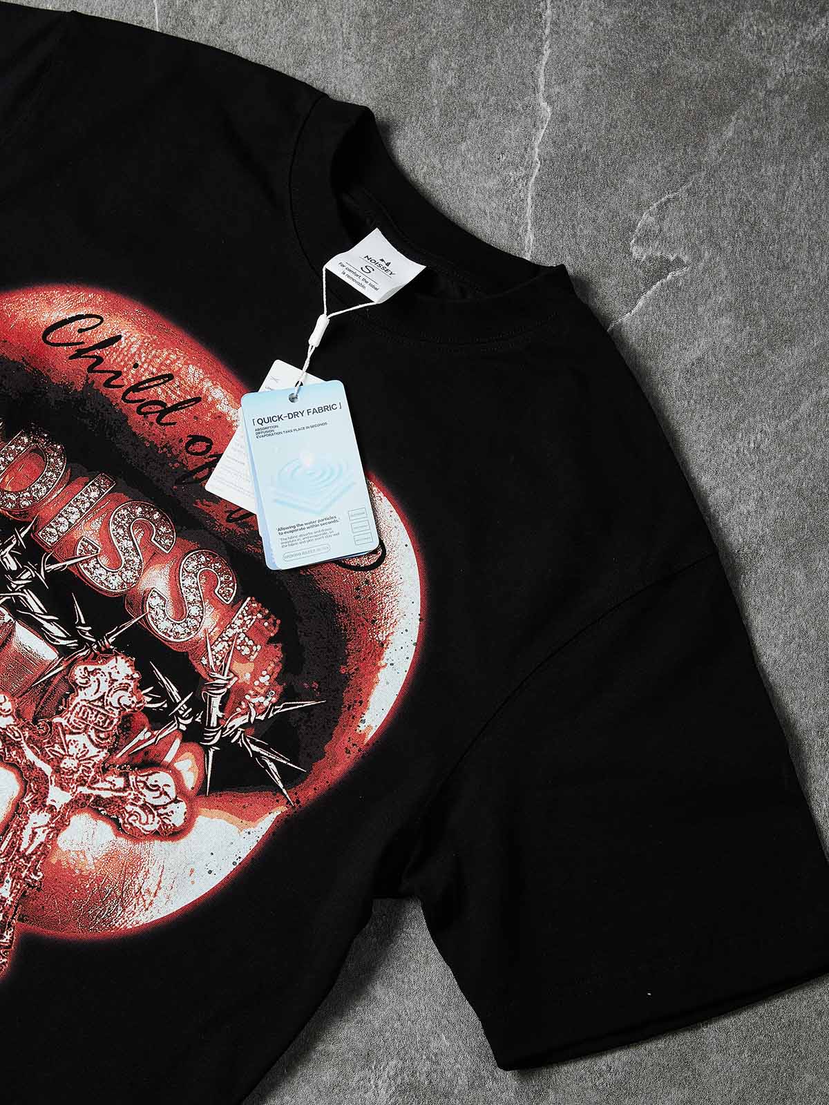 NOISSEY "CHILD OF GOD" GRILLS PRINT - RED LIPS OVERSIZED TEE - Image 5