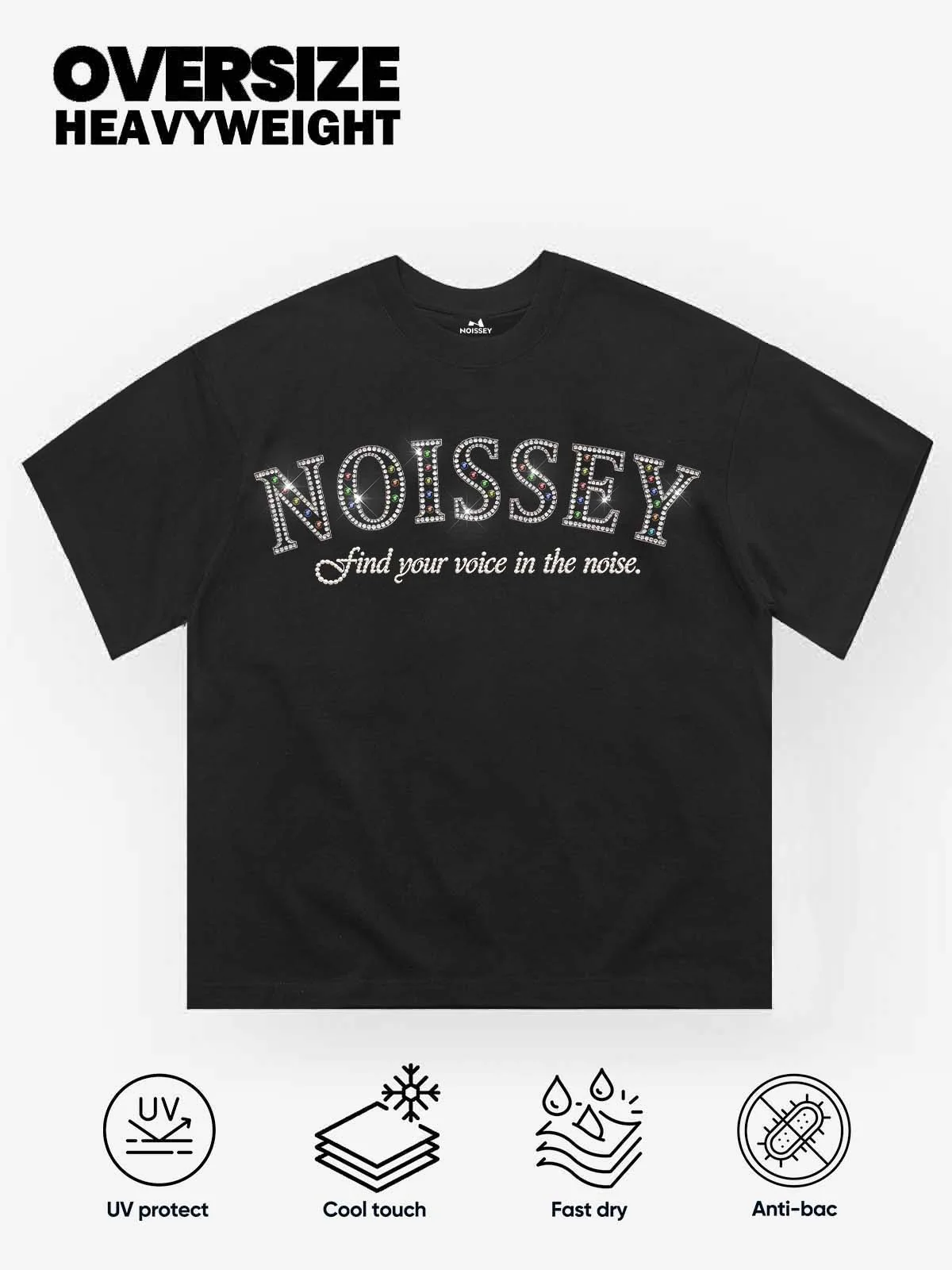 NOISSEY "CHROMA DIAMOND" LOGO OVERSIZED STATEMENT TEE - Image 2