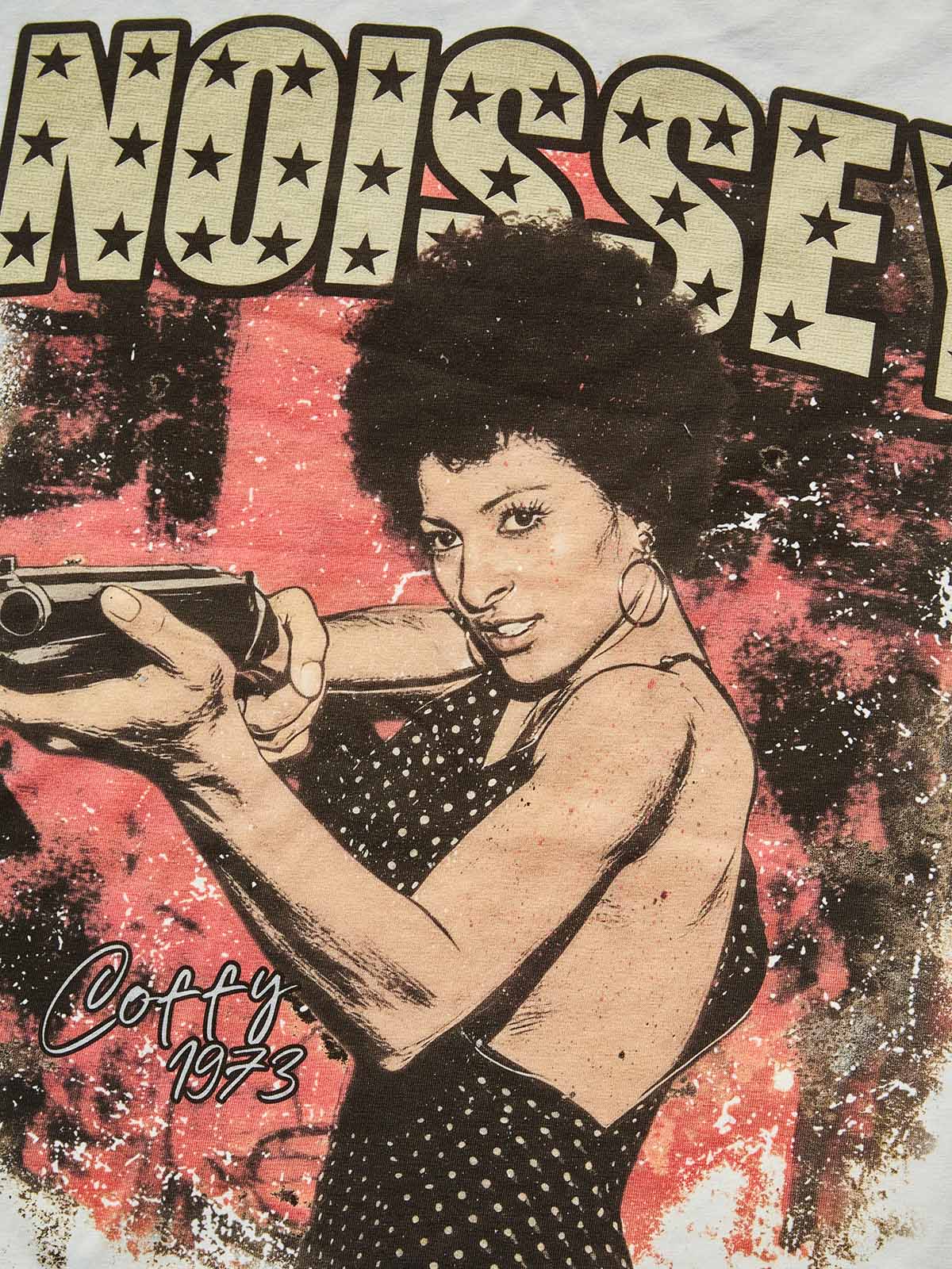 NOISSEY "Coffy 1973" Vintage Cinematic Graphic Tee – Heritage White - Image 7