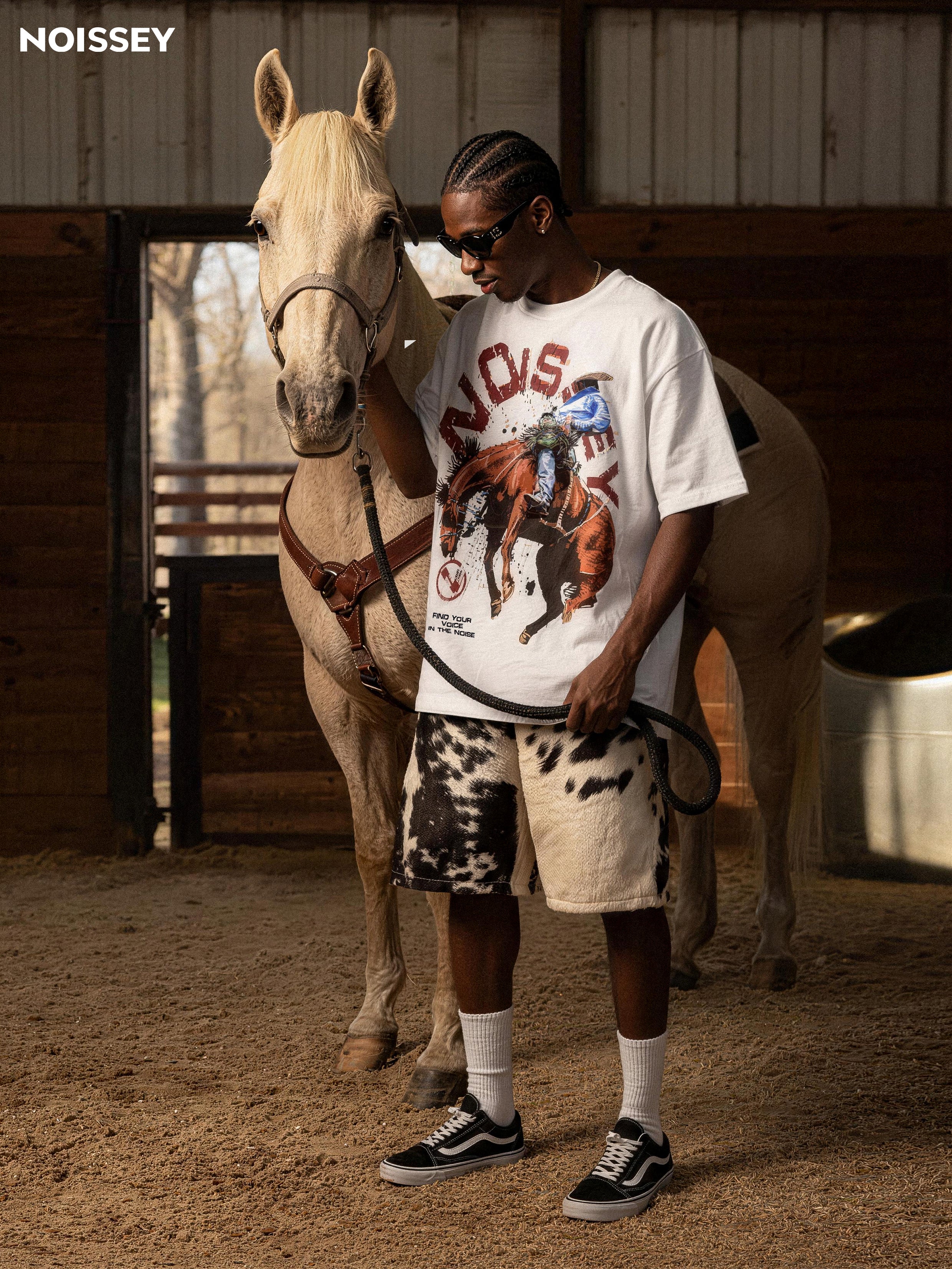 NOISSEY "COWBOY CONQUER" GRAPHIC OVERSIZED T-SHIRT - Image 2