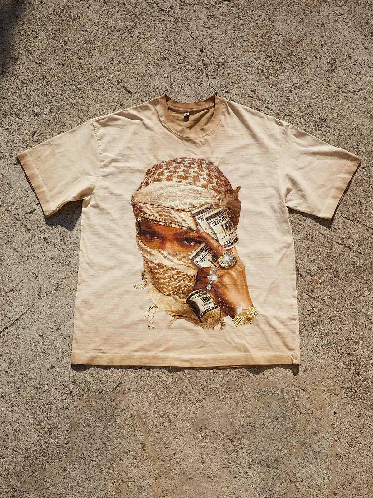 NOISSEY Desert-toned Bandana Graphic T-Shirt - Image 2