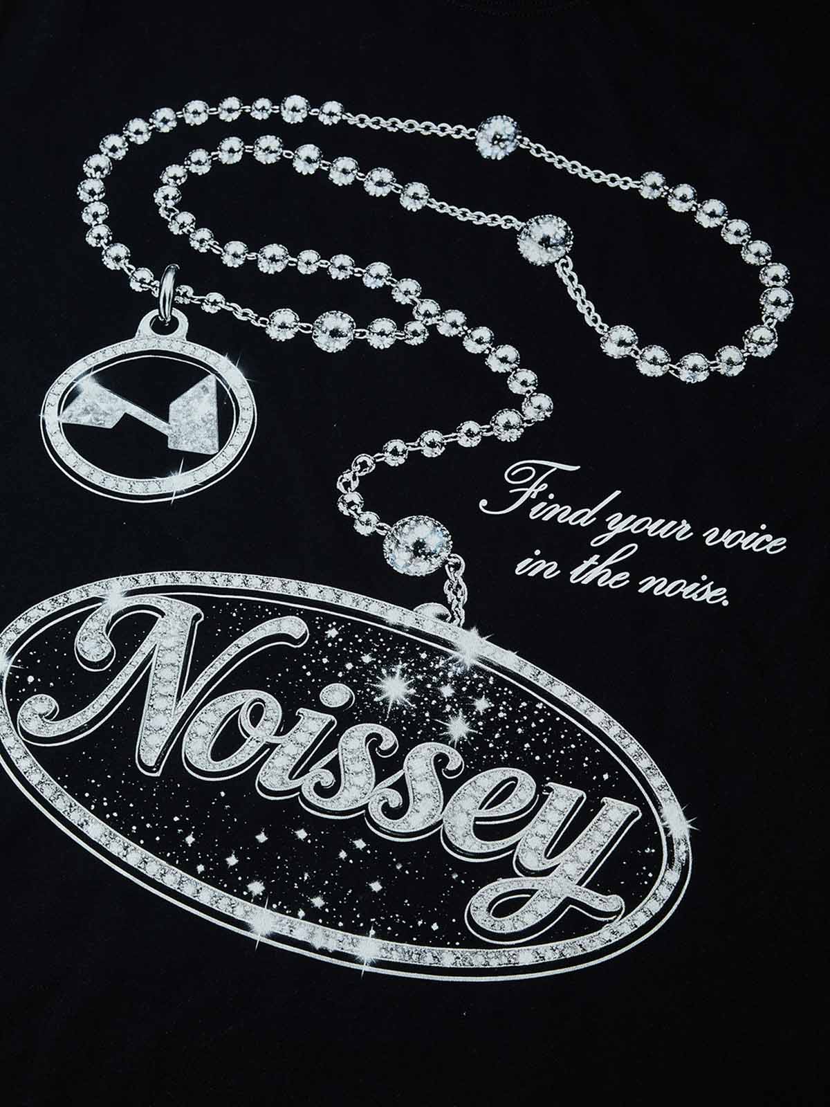 NOISSEY "Diamond Chain Archive" Graphic Boxy Heavyweight Tee - Onyx Black - Image 2