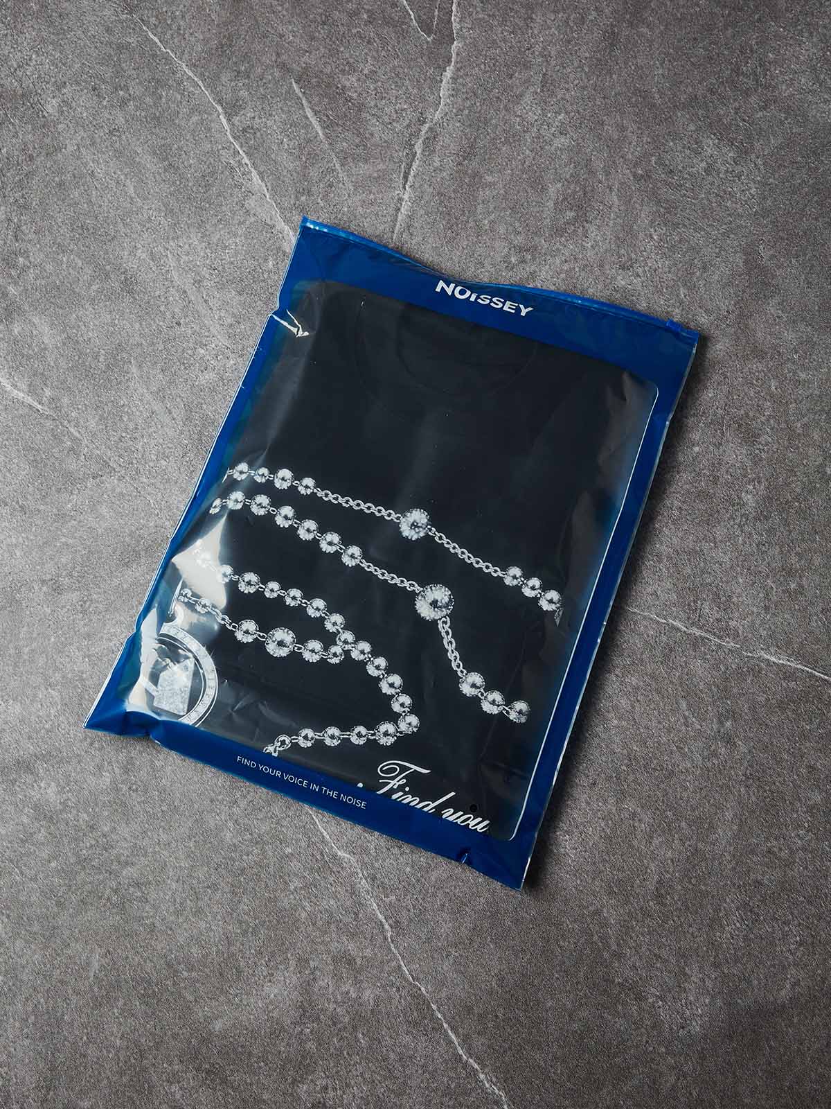 NOISSEY "Diamond Chain Archive" Graphic Boxy Heavyweight Tee - Onyx Black - Image 6