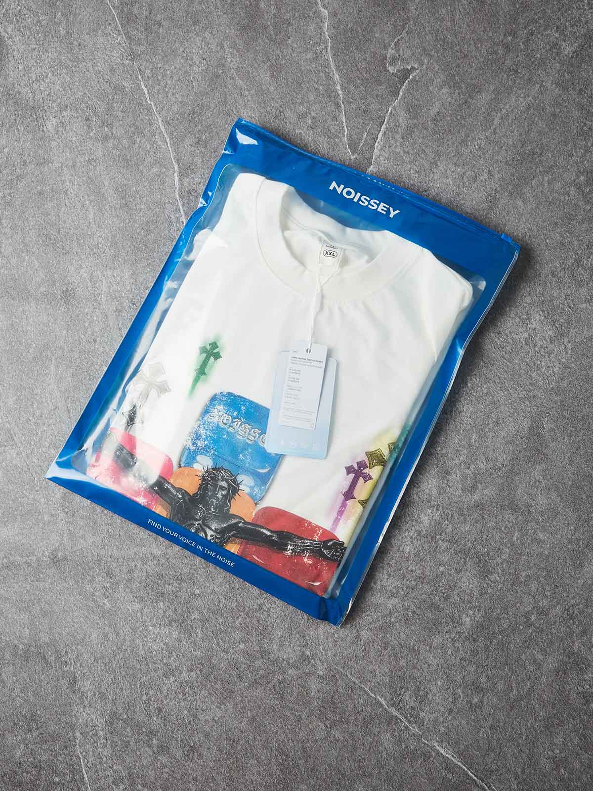 NOISSEY "DIVINE GAMBLE" RAINBOW DICE & JESUS ARTWORK T-SHIRT - Image 8
