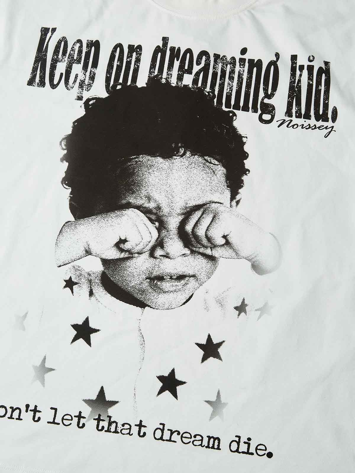 NOISSEY "Dreaming Kid" Vintage Graphic Art Heavyweight T-Shirt - Image 3