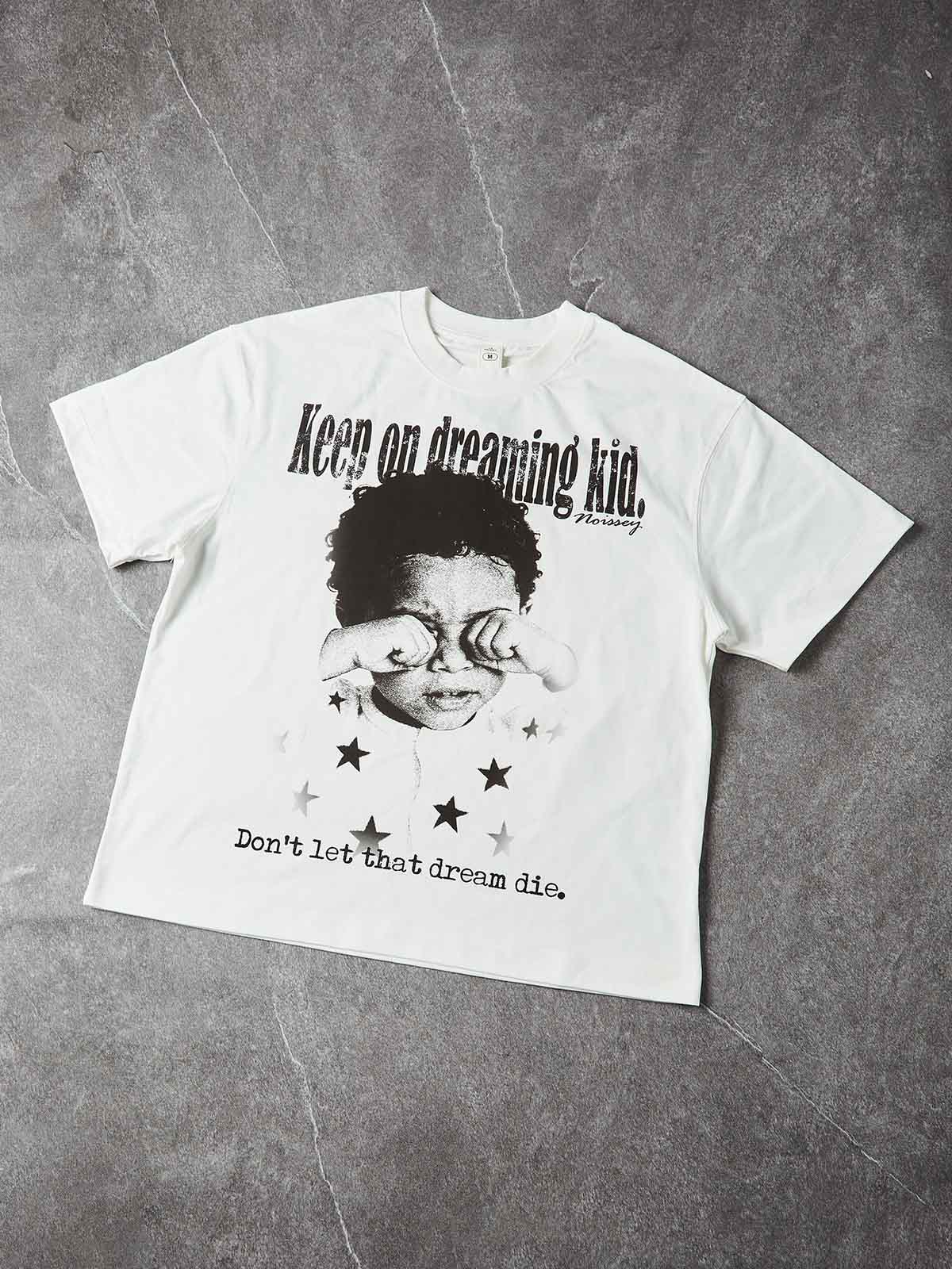 NOISSEY "Dreaming Kid" Vintage Graphic Art Heavyweight T-Shirt - Image 6