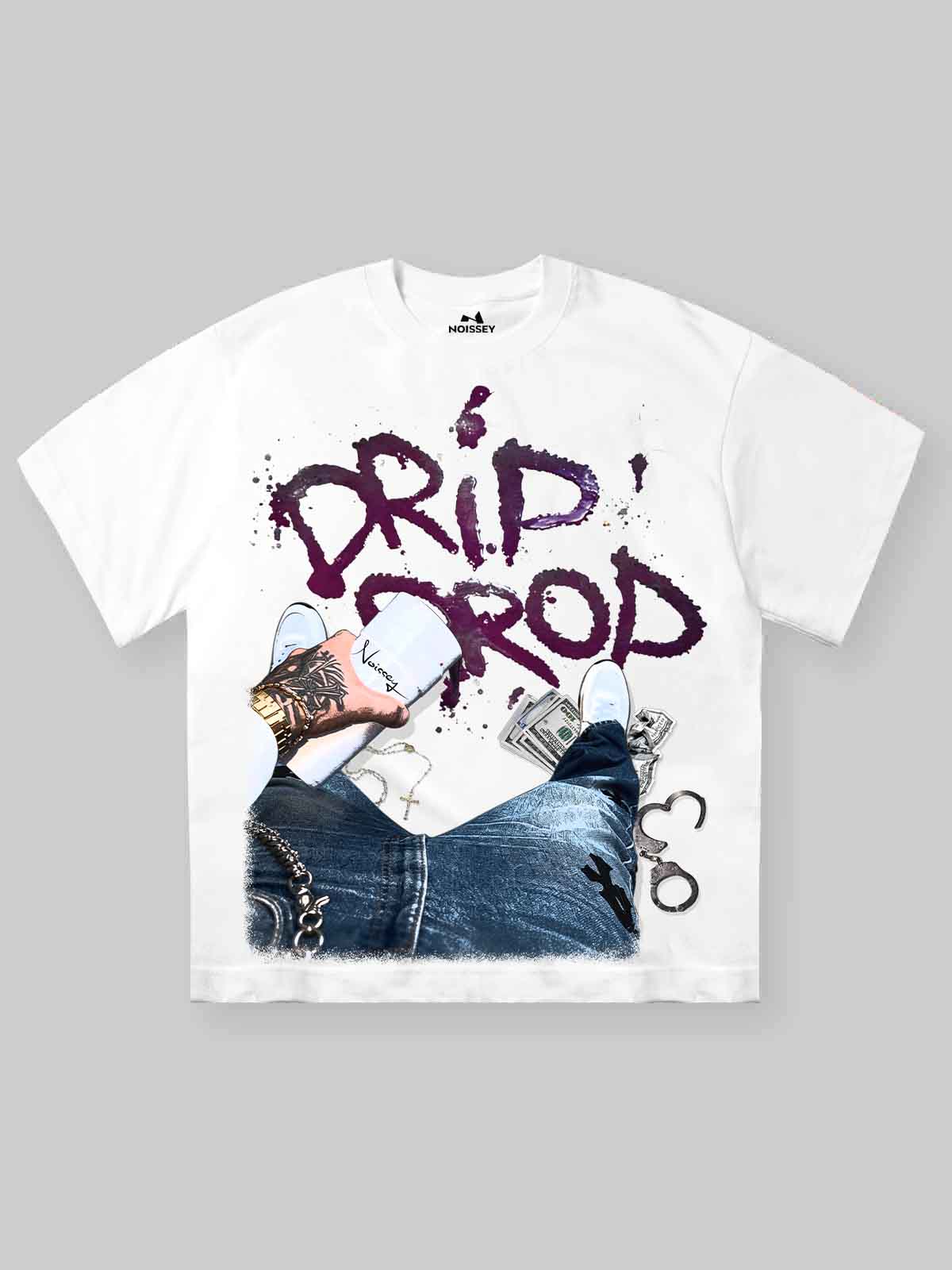 NOISSEY "DRIP DROP" HUSTLE ART OVERSIZED T-SHIRT