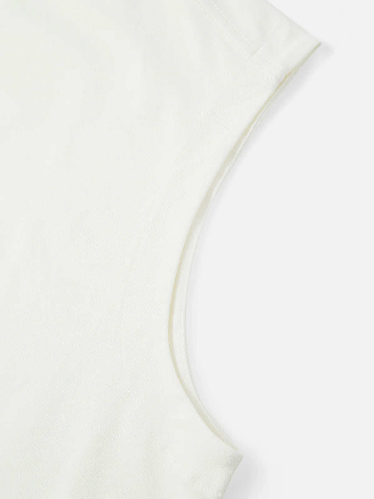 NOISSEY "Eternal Flame" Blue Fire Cross & Rosary Graphic Sleeveless Tank - Cream White - Image 2
