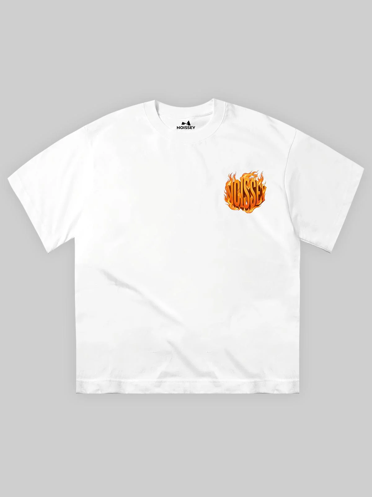 NOISSEY "Flame Core" Logo Heavyweight Tee | "Find Your Voice" Back Graphic Fire Print - Image 2