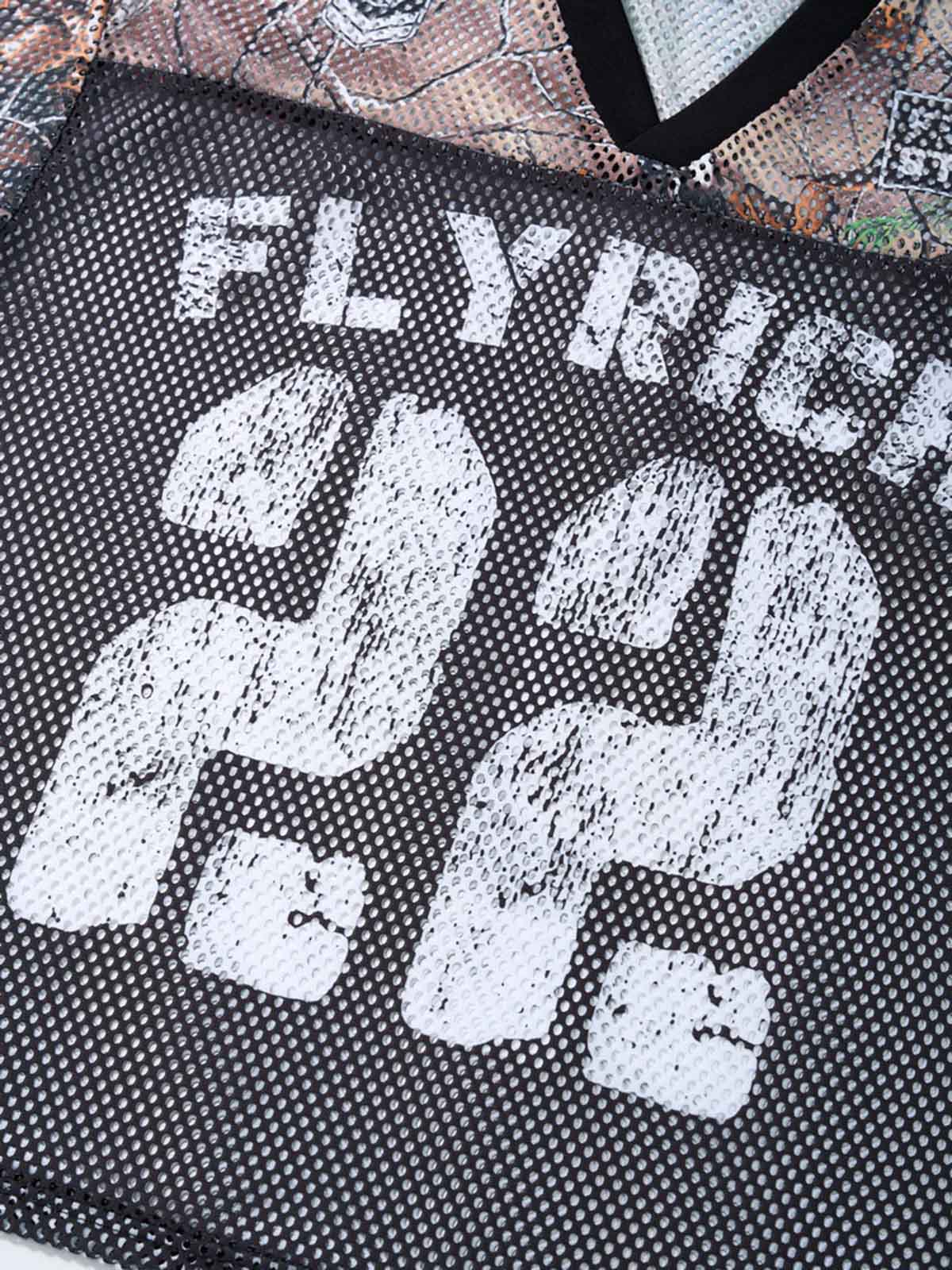 NOISSEY "FLY RICH" 22 - MESH PANEL CAMO RACING JERSEY TEE - Image 8