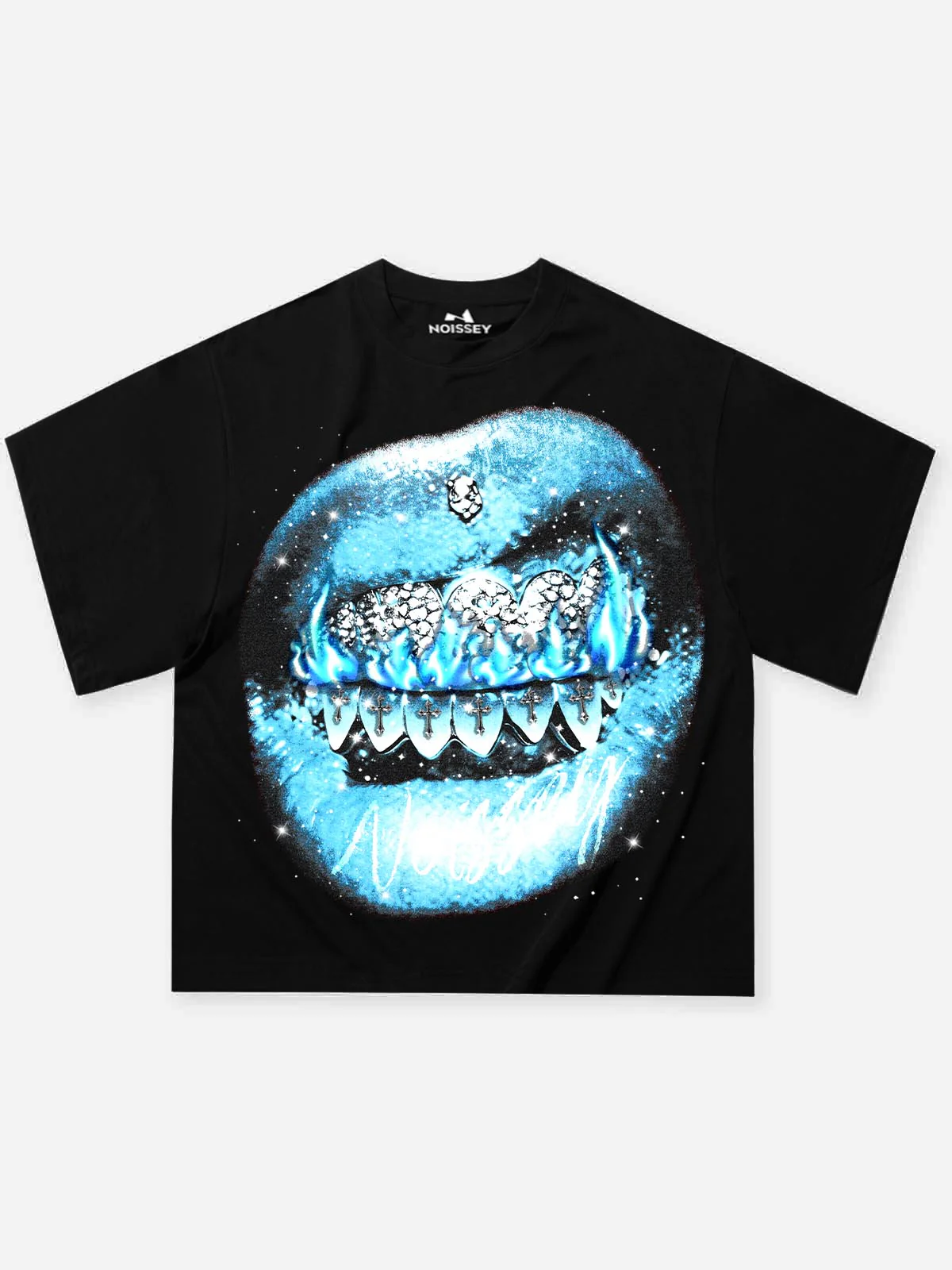 NOISSEY "GLACIER GRILLZ" ICE FLAME ARTWORK OVERSIZED TEE