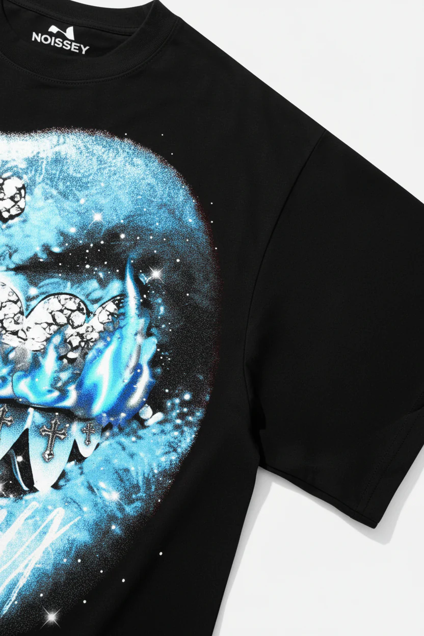 NOISSEY "GLACIER GRILLZ" ICE FLAME ARTWORK OVERSIZED TEE - Image 9