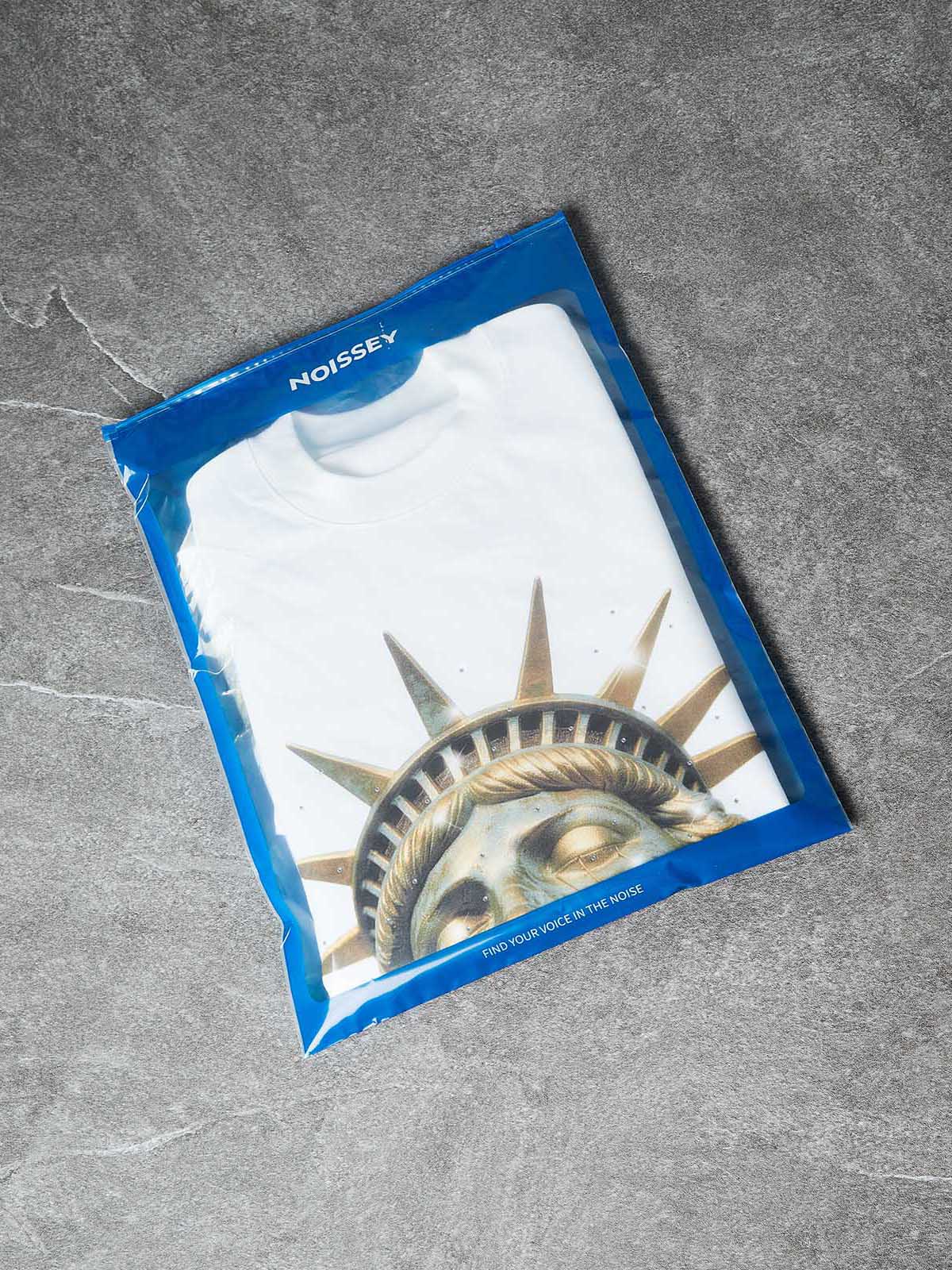 NOISSEY GOLDEN LIBERTY - BRONZE STATUE ICED OUT ART TEE - Image 8