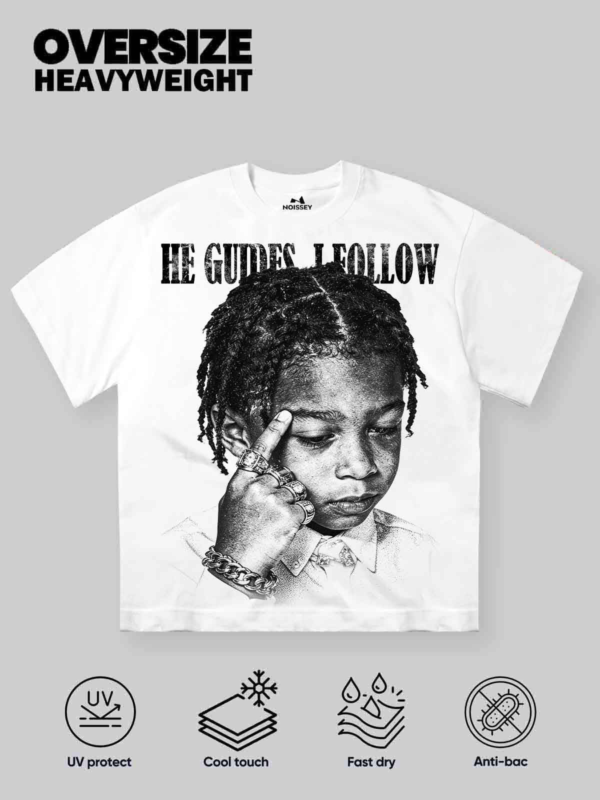 NOISSEY "HE GUIDES I FOLLOW" CHILD PRODIGY ART OVERSIZED T-SHIRT - Image 2