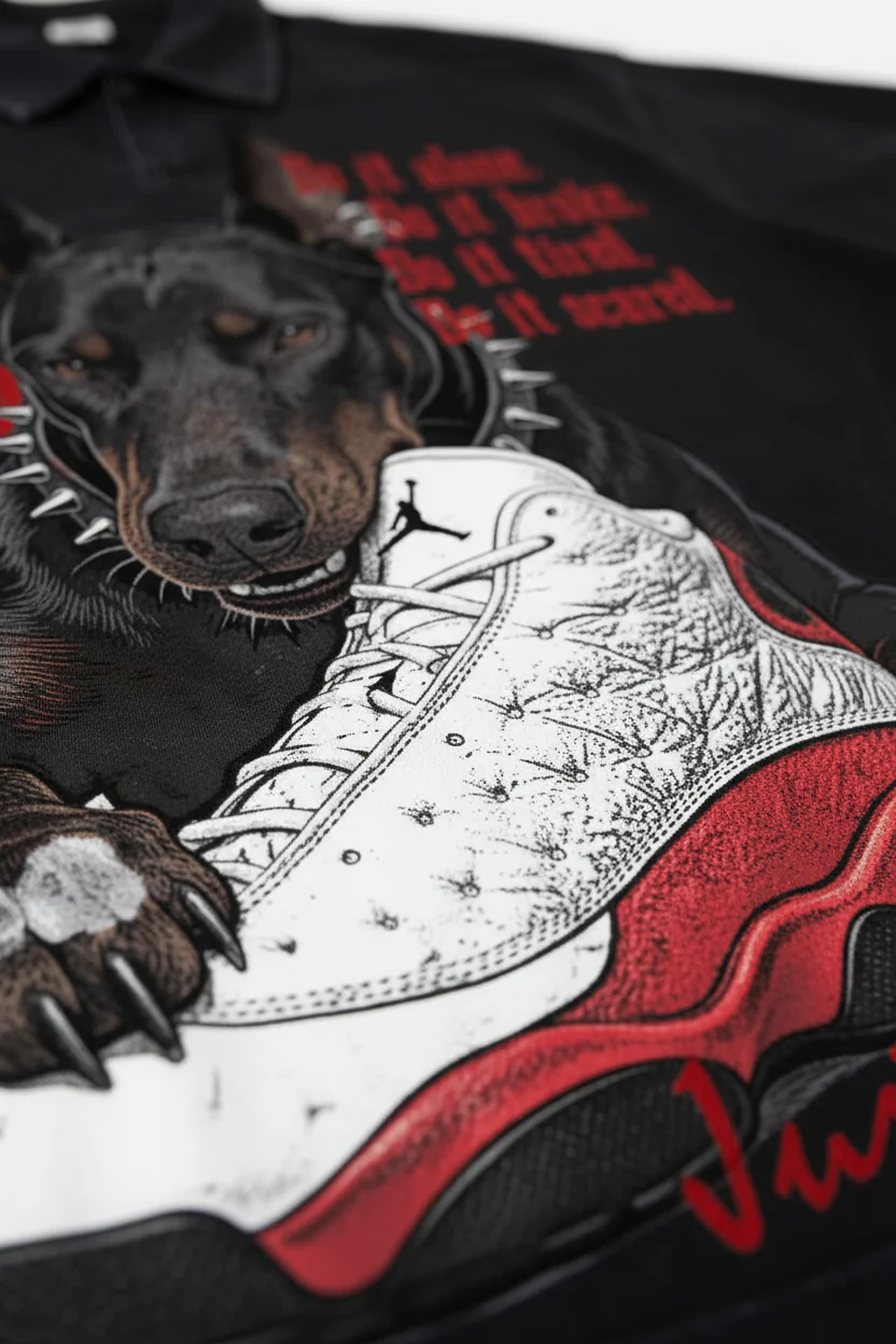 NOISSEY JUST DO IT - DOBERMAN SNEAKER ART SHIRT - Image 7