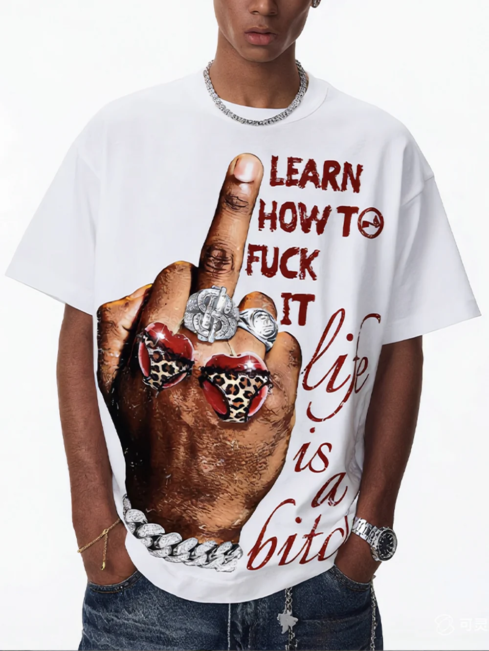 NOISSEY "Life is a Bitch" Boxy Heavyweight Cooling Tee - Image 4