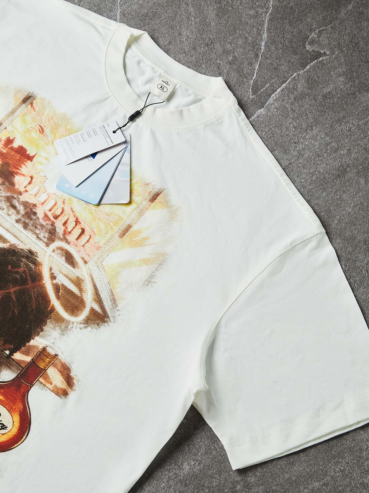NOISSEY "Live Your Best Life" Dark Angel Art Boxy Heavyweight Tee - Cloud White - Image 5
